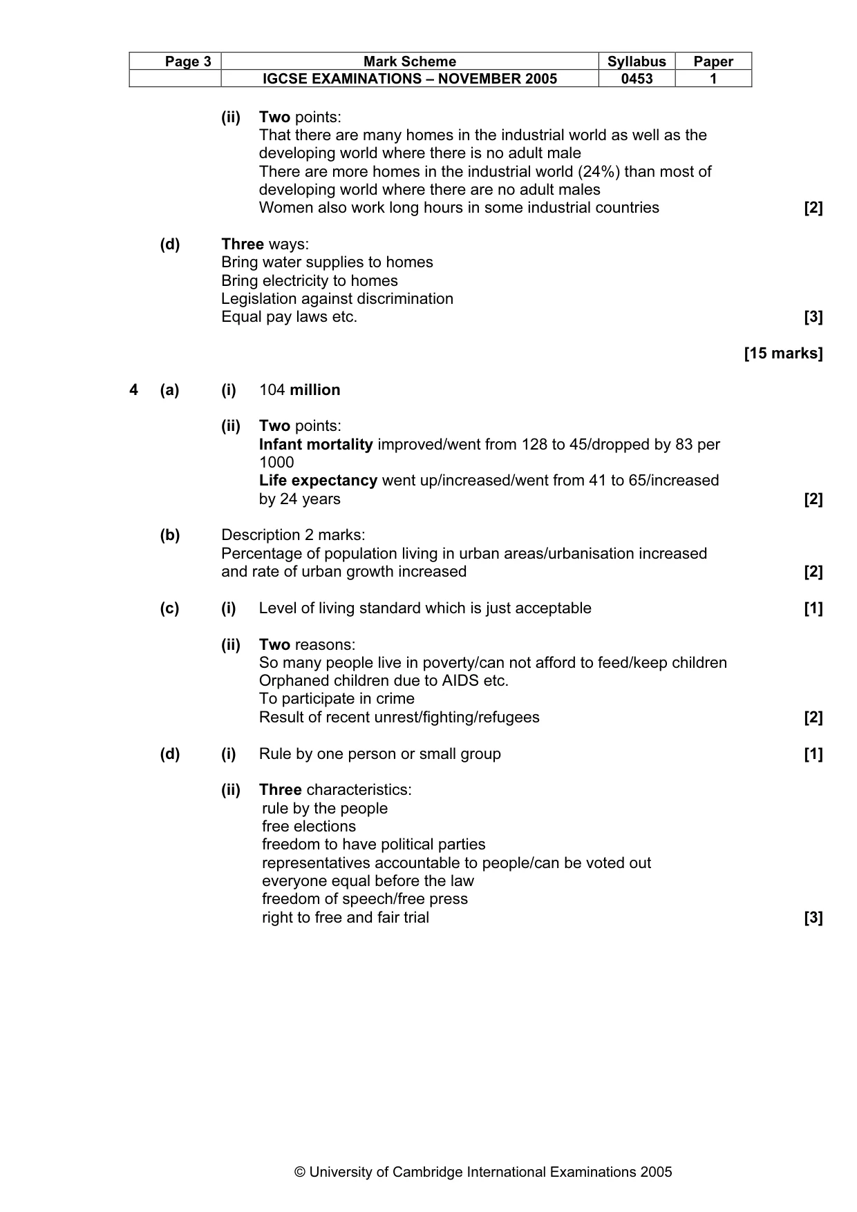 Mark scheme, page 4 of 6