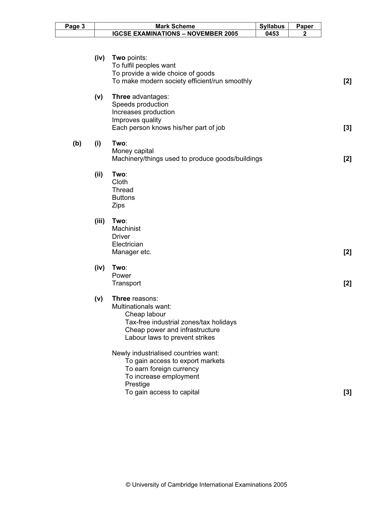 Mark scheme, page 4 of 5