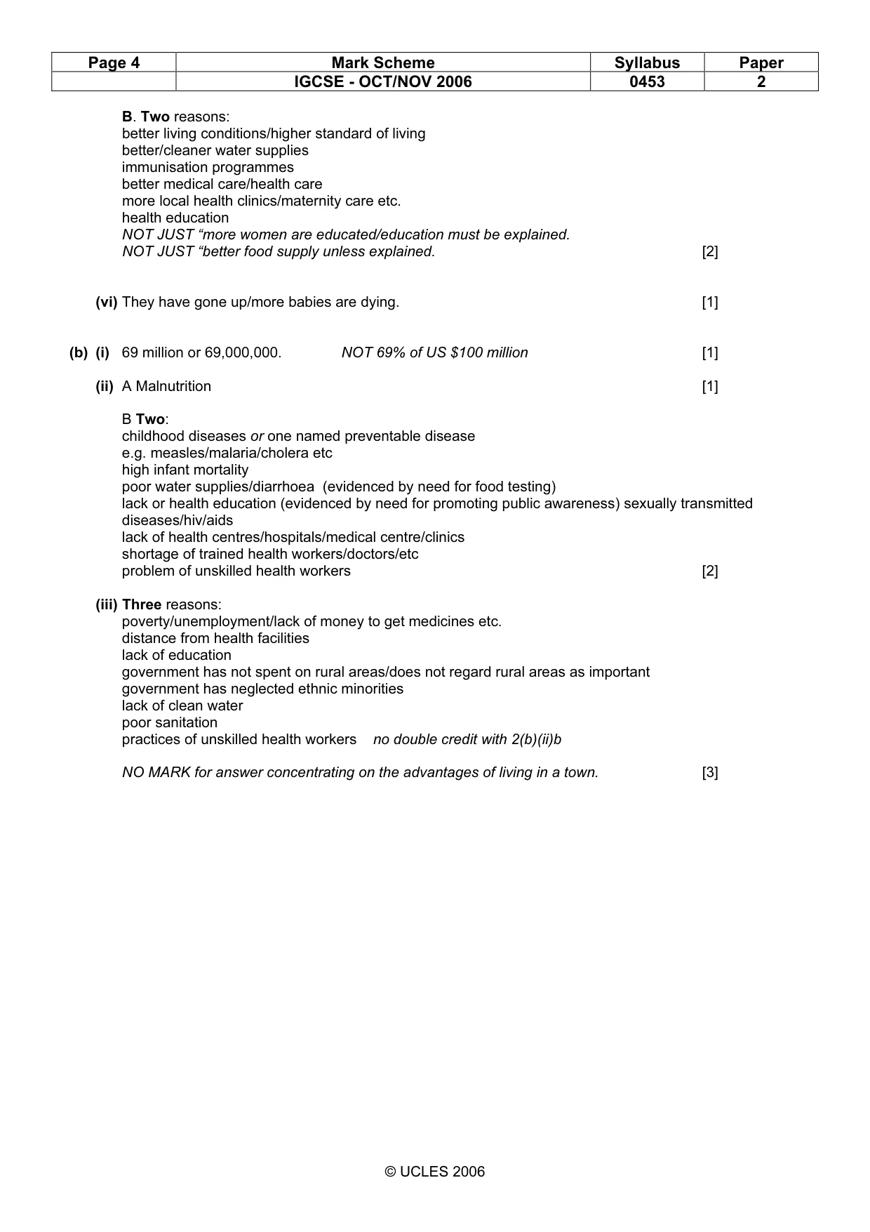 Mark scheme, page 4 of 6