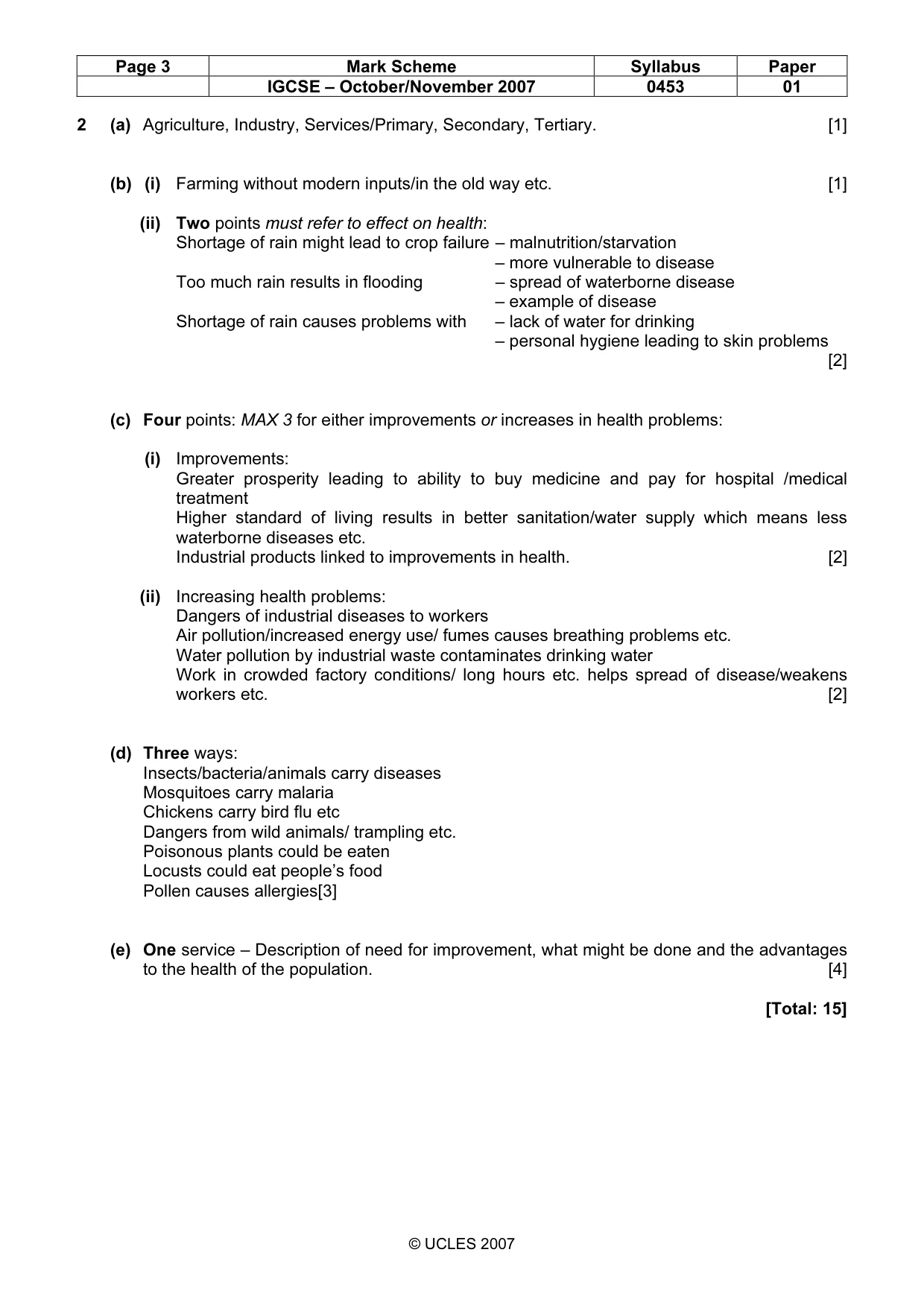 Mark scheme, page 3 of 7