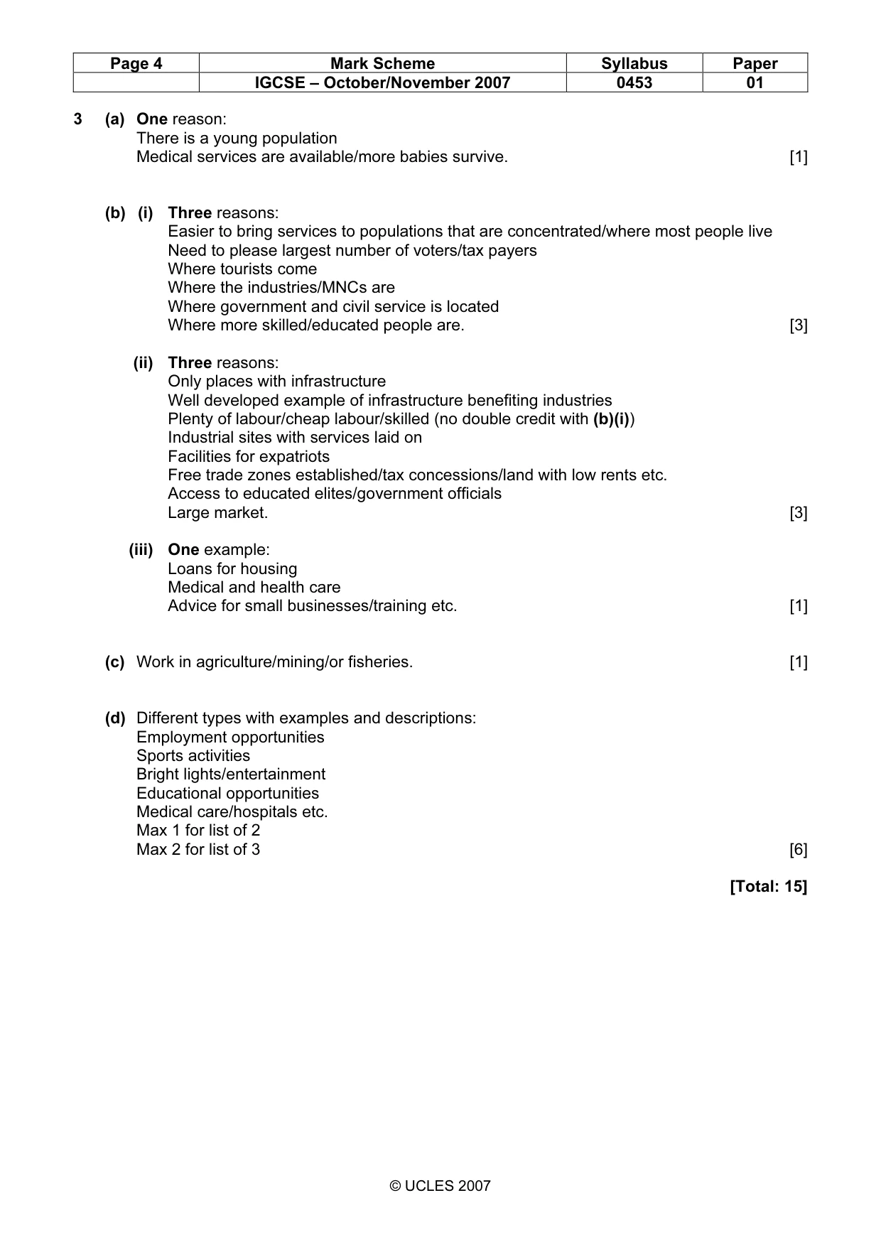 Mark scheme, page 4 of 7