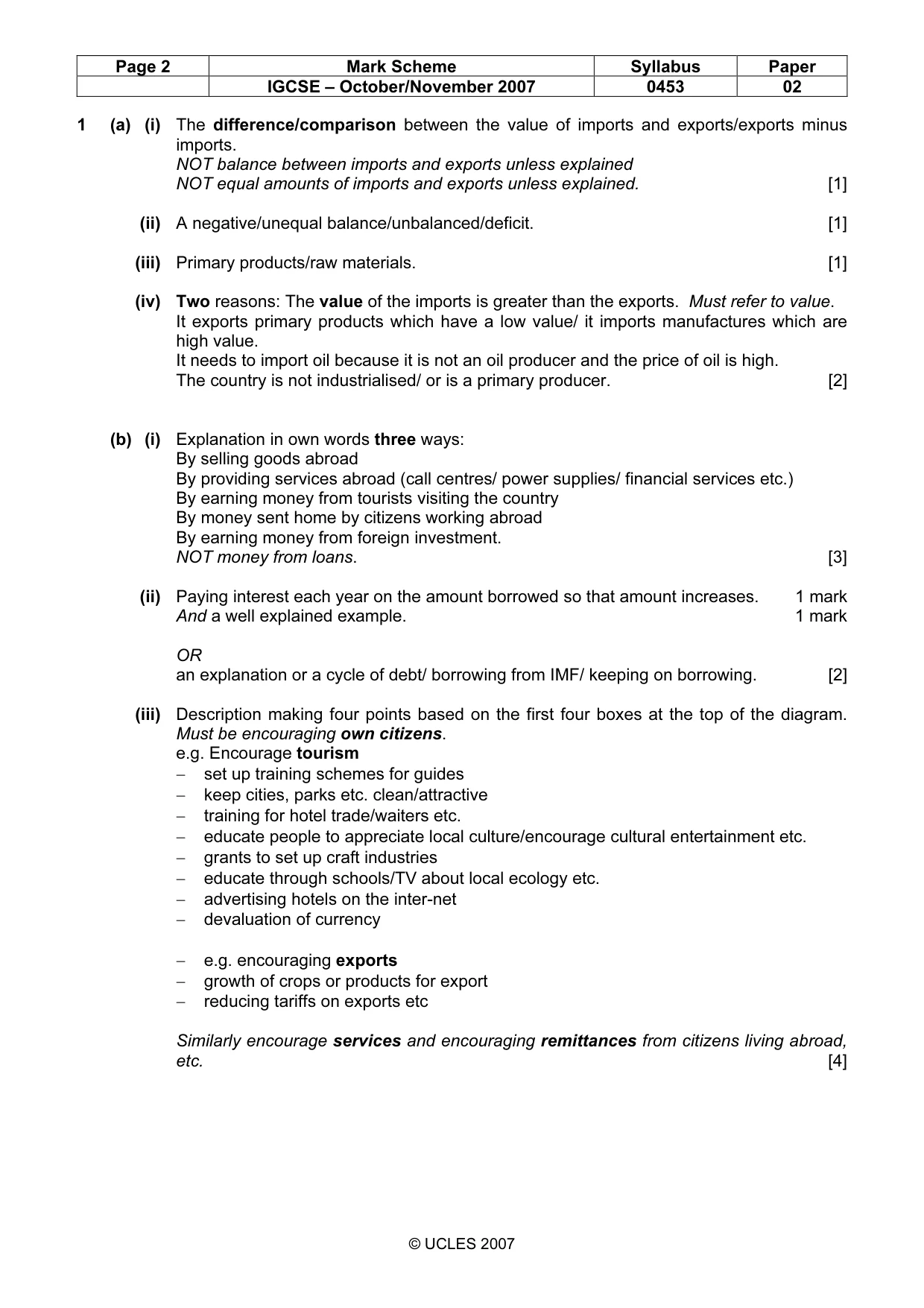 Mark scheme, page 2 of 6