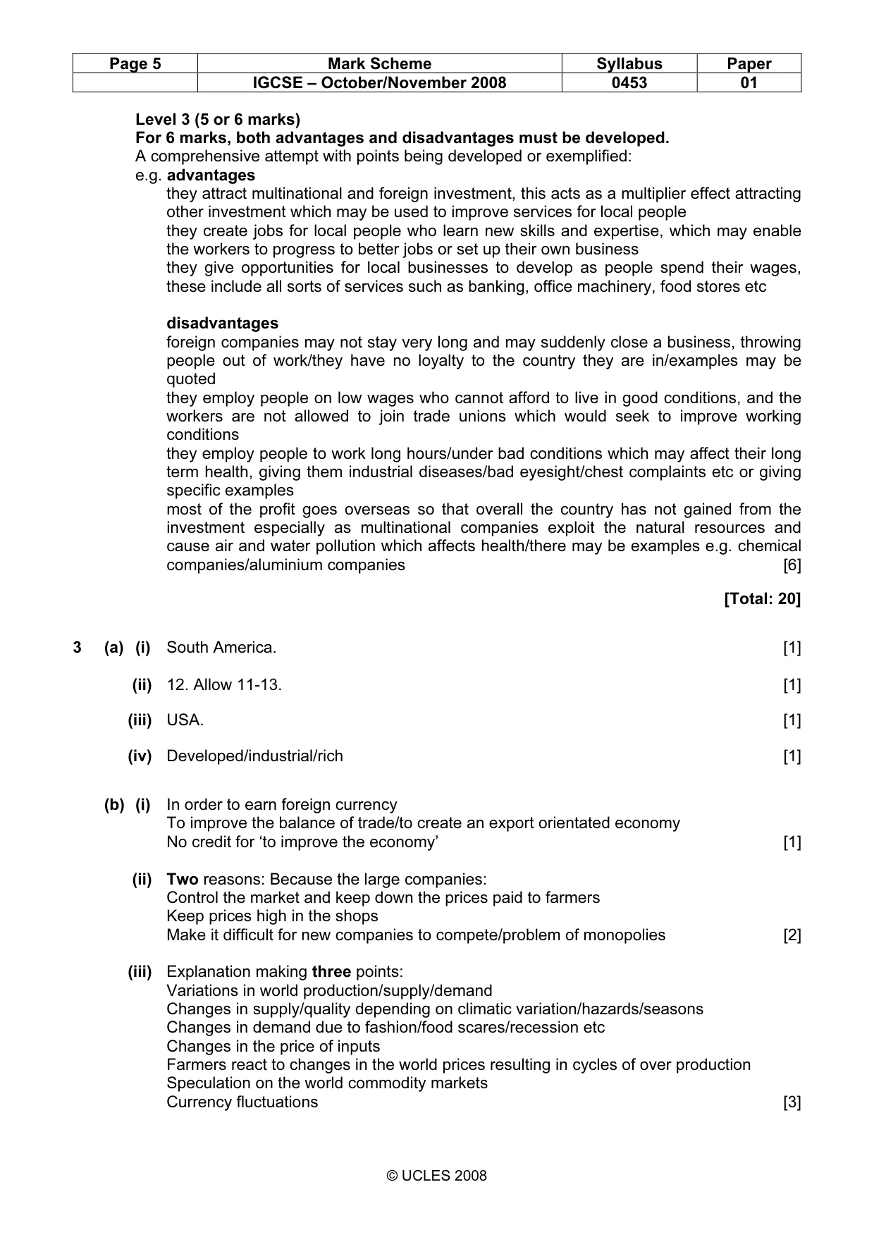 Mark scheme, page 5 of 8