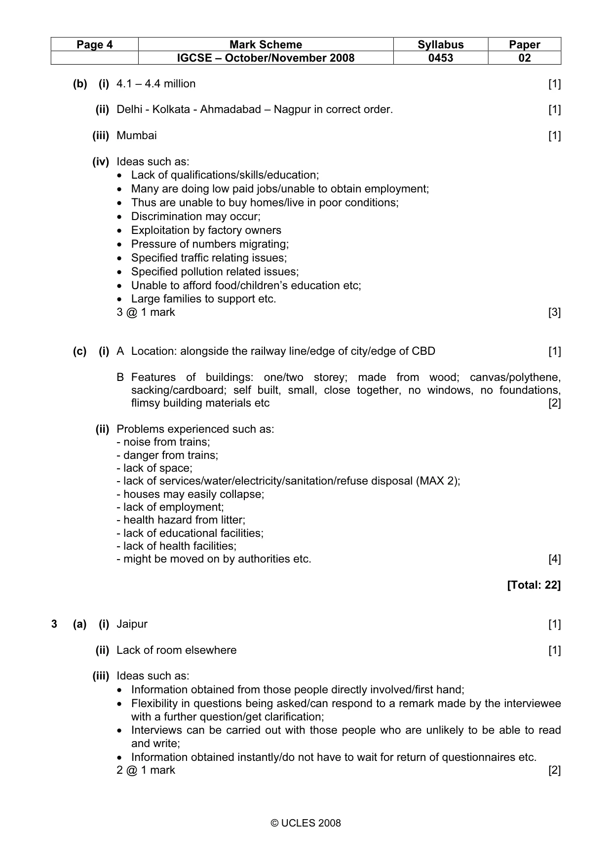 Mark scheme, page 4 of 6