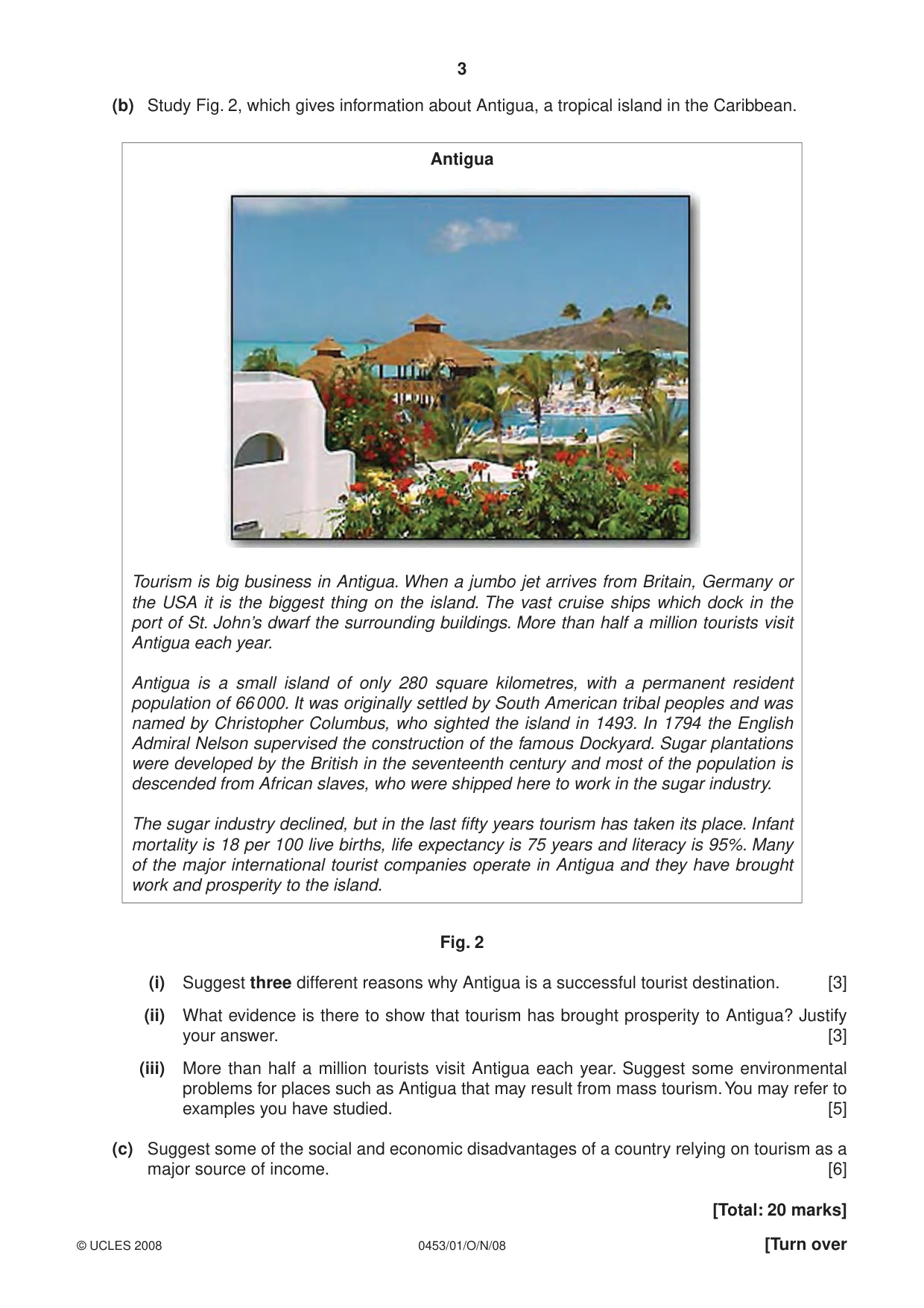 Cambridge IGCSE Development Studies 0453 2008 Oct/Nov Paper 1 · Variant 1 question paper, page 3 of 12