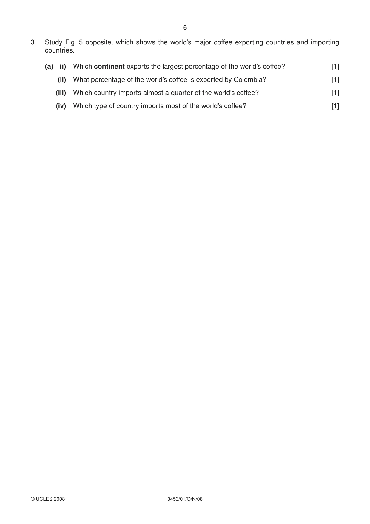 Cambridge IGCSE Development Studies 0453 2008 Oct/Nov Paper 1 · Variant 1 question paper, page 6 of 12