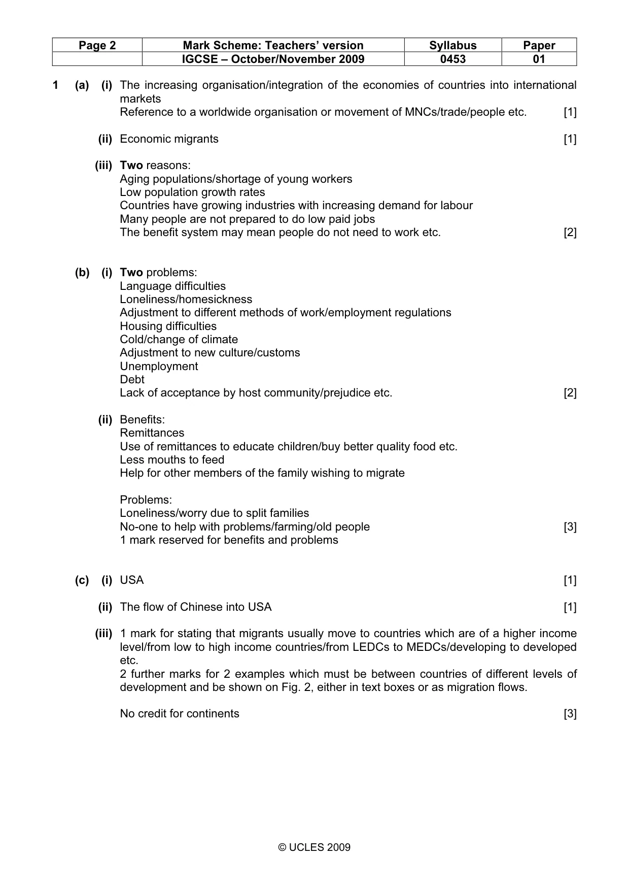 Mark scheme, page 2 of 8
