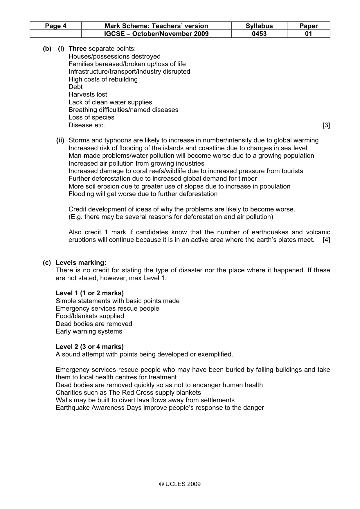 Mark scheme, page 4 of 8