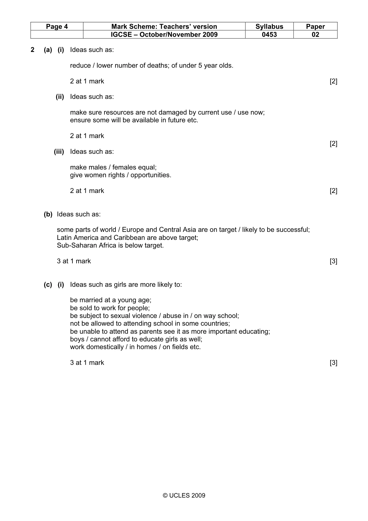 Mark scheme, page 4 of 7