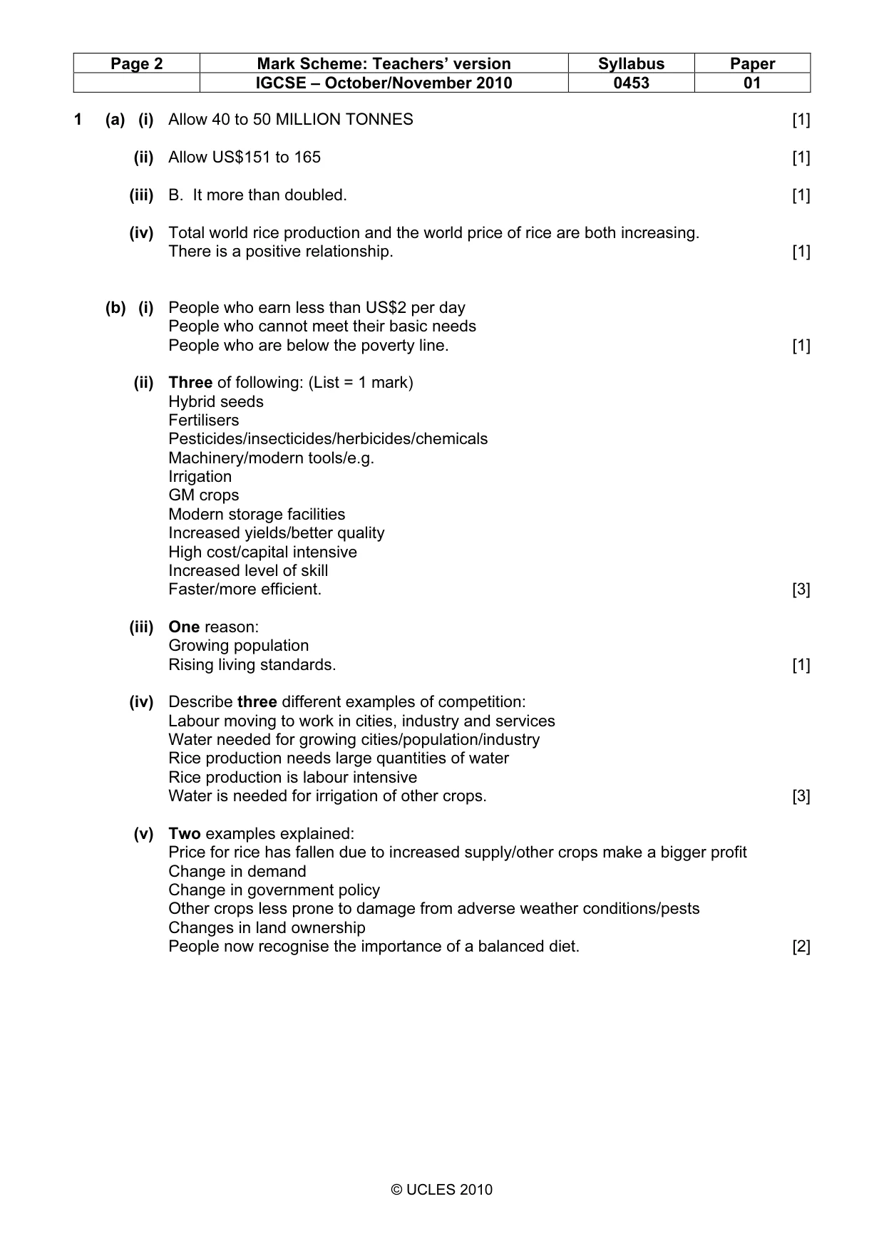Mark scheme, page 2 of 9