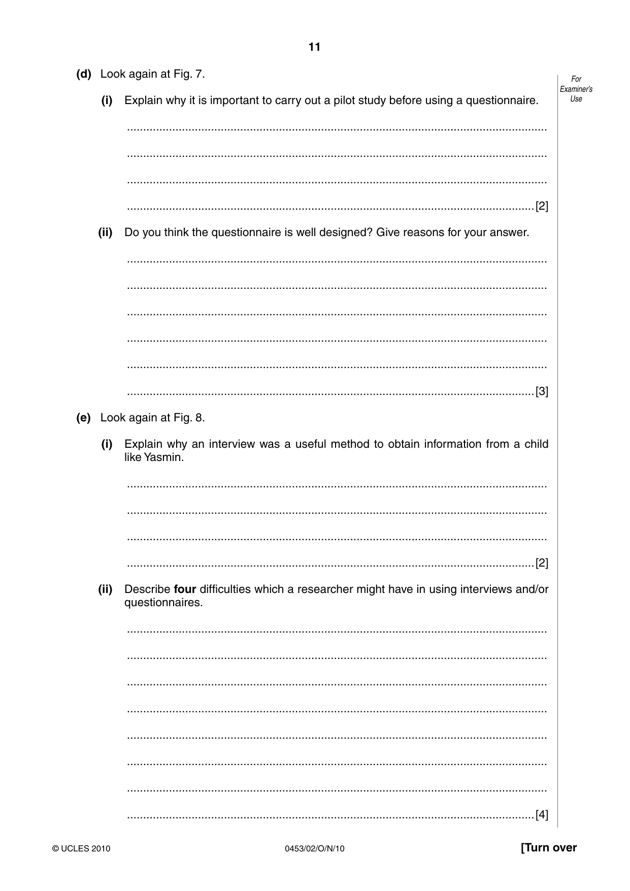 Cambridge IGCSE Development Studies 0453 2010 Oct/Nov Paper 2 · Variant 1 question paper, page 11 of 16