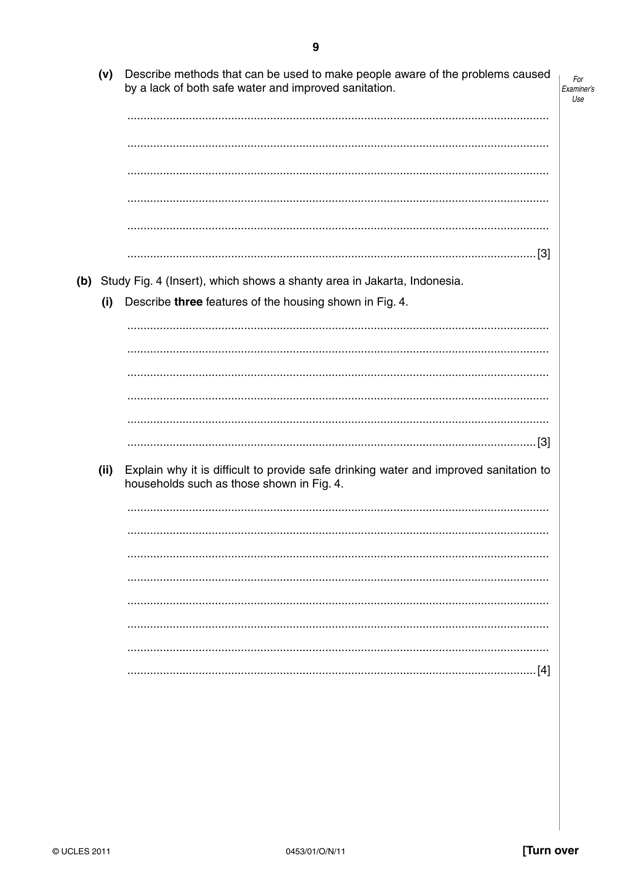 Cambridge IGCSE Development Studies 0453 2011 Oct/Nov Paper 1 · Variant 1 question paper, page 9 of 20