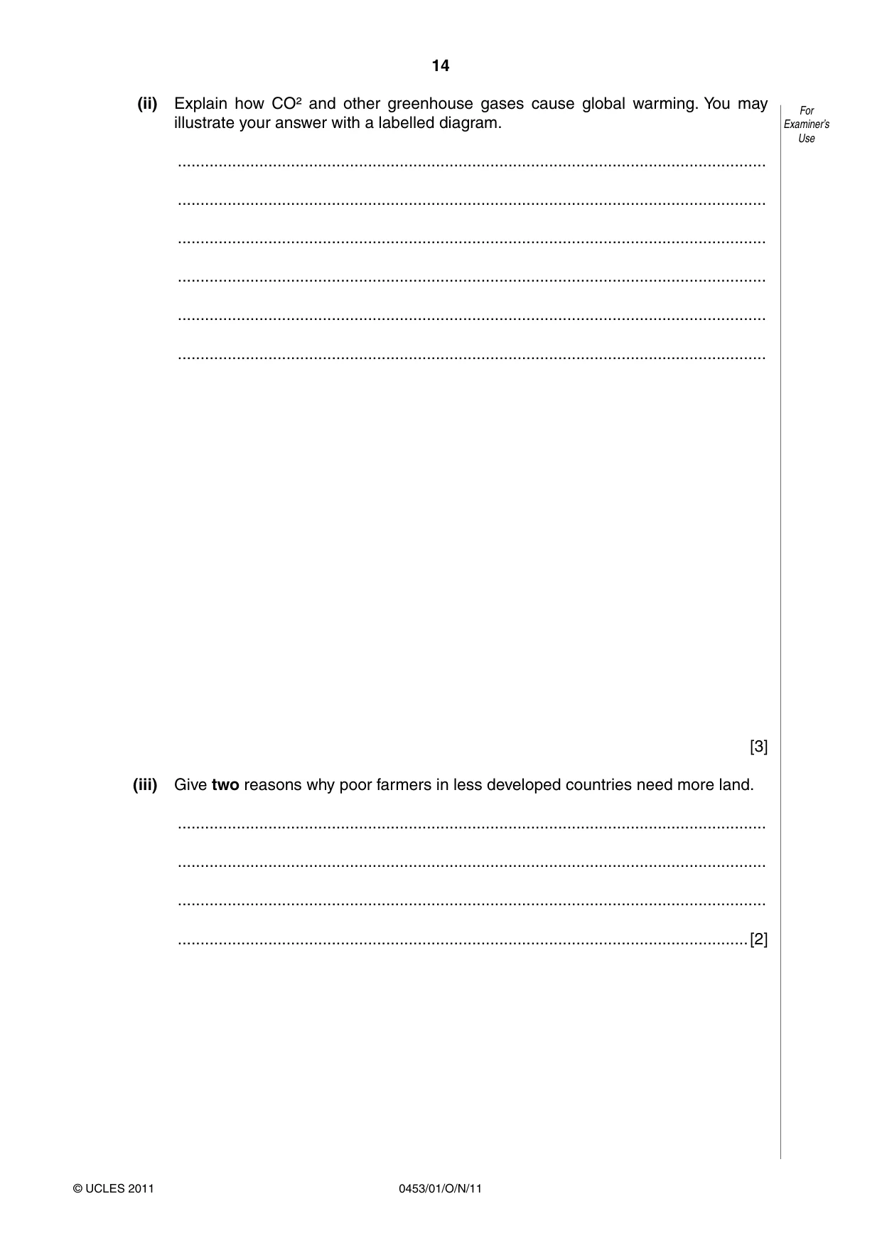 Cambridge IGCSE Development Studies 0453 2011 Oct/Nov Paper 1 · Variant 1 question paper, page 14 of 20