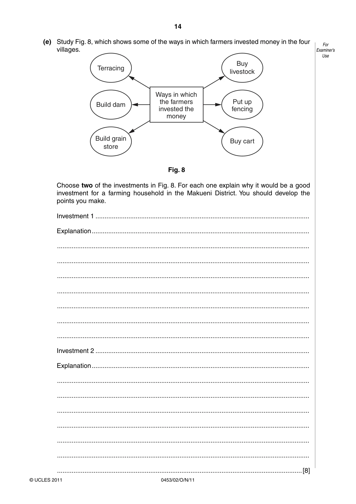 Cambridge IGCSE Development Studies 0453 2011 Oct/Nov Paper 2 · Variant 1 question paper, page 14 of 16