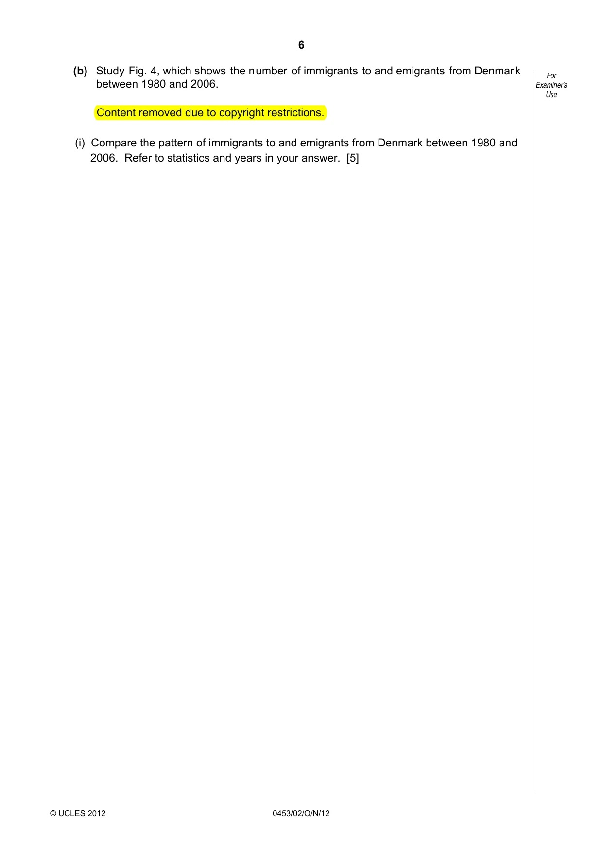 Cambridge IGCSE Development Studies 0453 2012 Oct/Nov Paper 2 · Variant 1 question paper, page 6 of 20