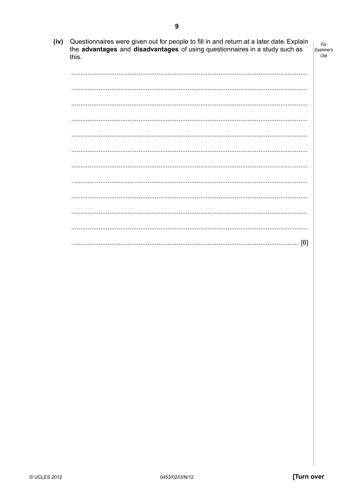 Cambridge IGCSE Development Studies 0453 2012 Oct/Nov Paper 2 · Variant 1 question paper, page 9 of 20