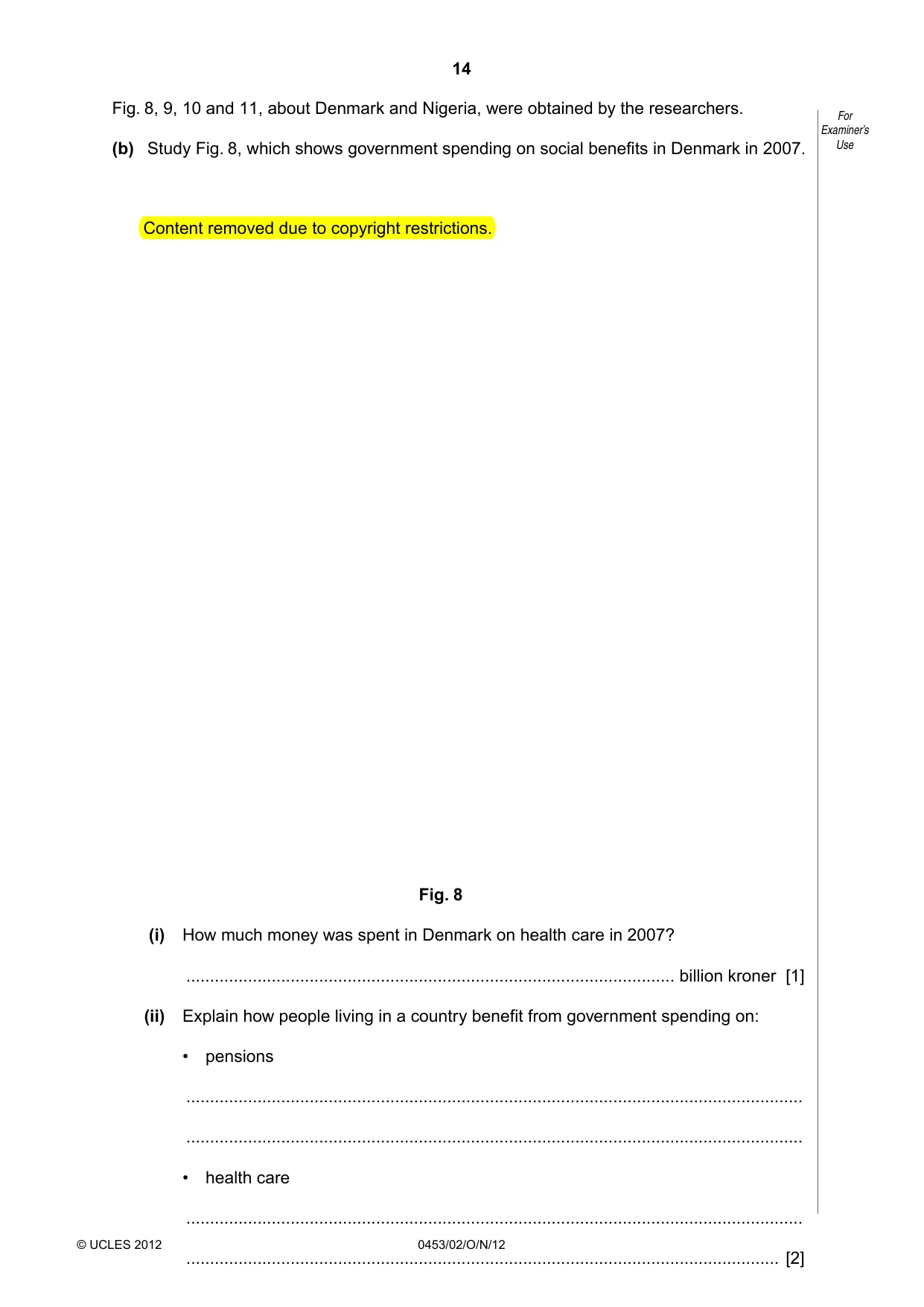 Cambridge IGCSE Development Studies 0453 2012 Oct/Nov Paper 2 · Variant 1 question paper, page 14 of 20