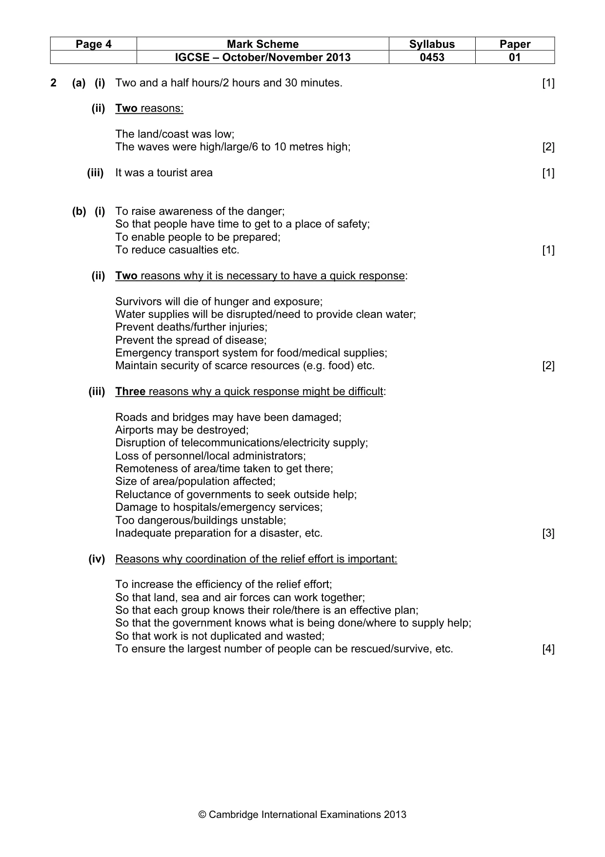 Mark scheme, page 4 of 9
