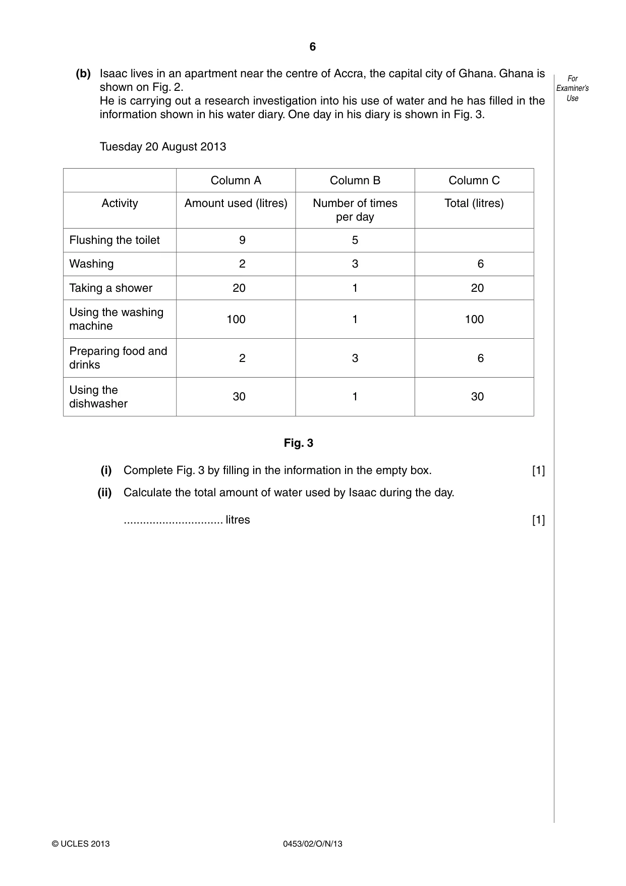 Cambridge IGCSE Development Studies 0453 2013 Oct/Nov Paper 2 · Variant 1 question paper, page 6 of 16