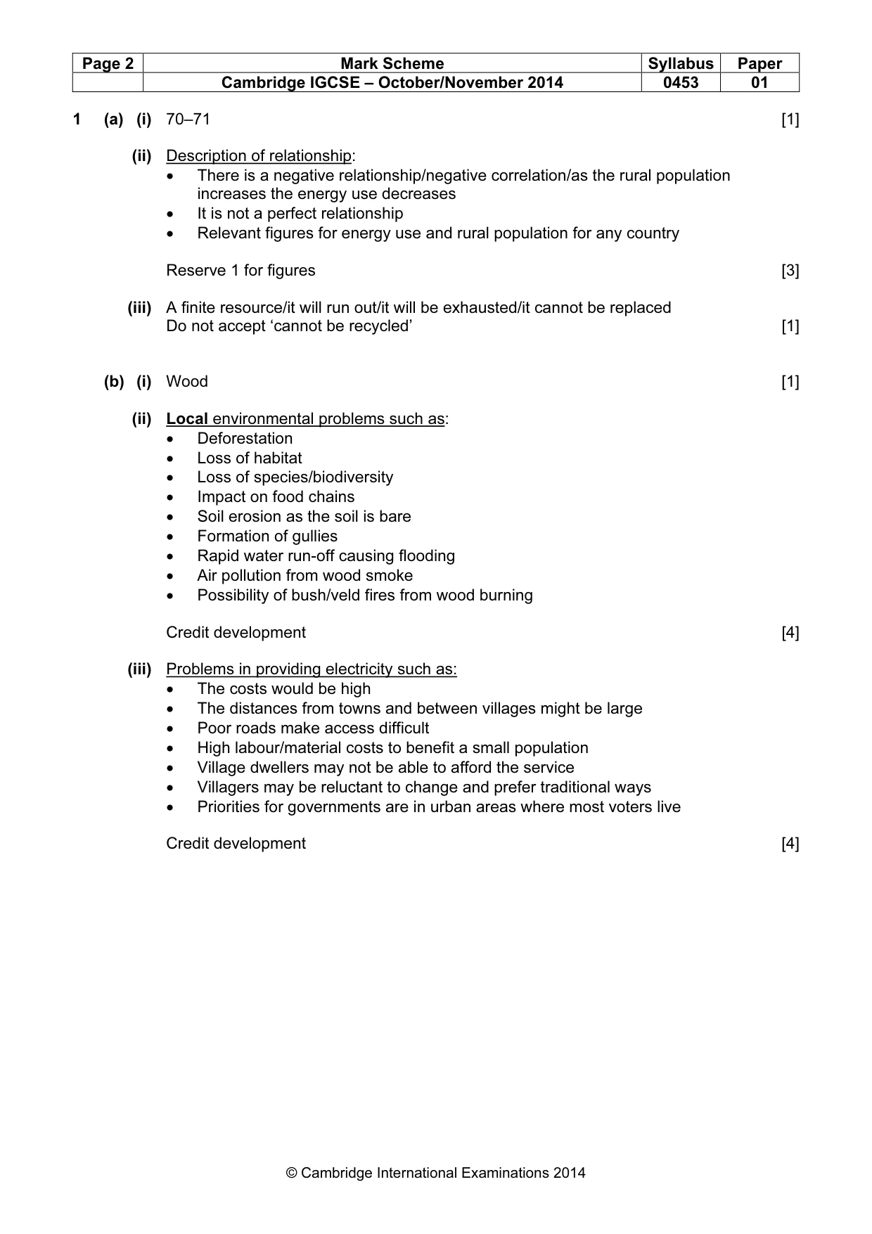 Mark scheme, page 2 of 9