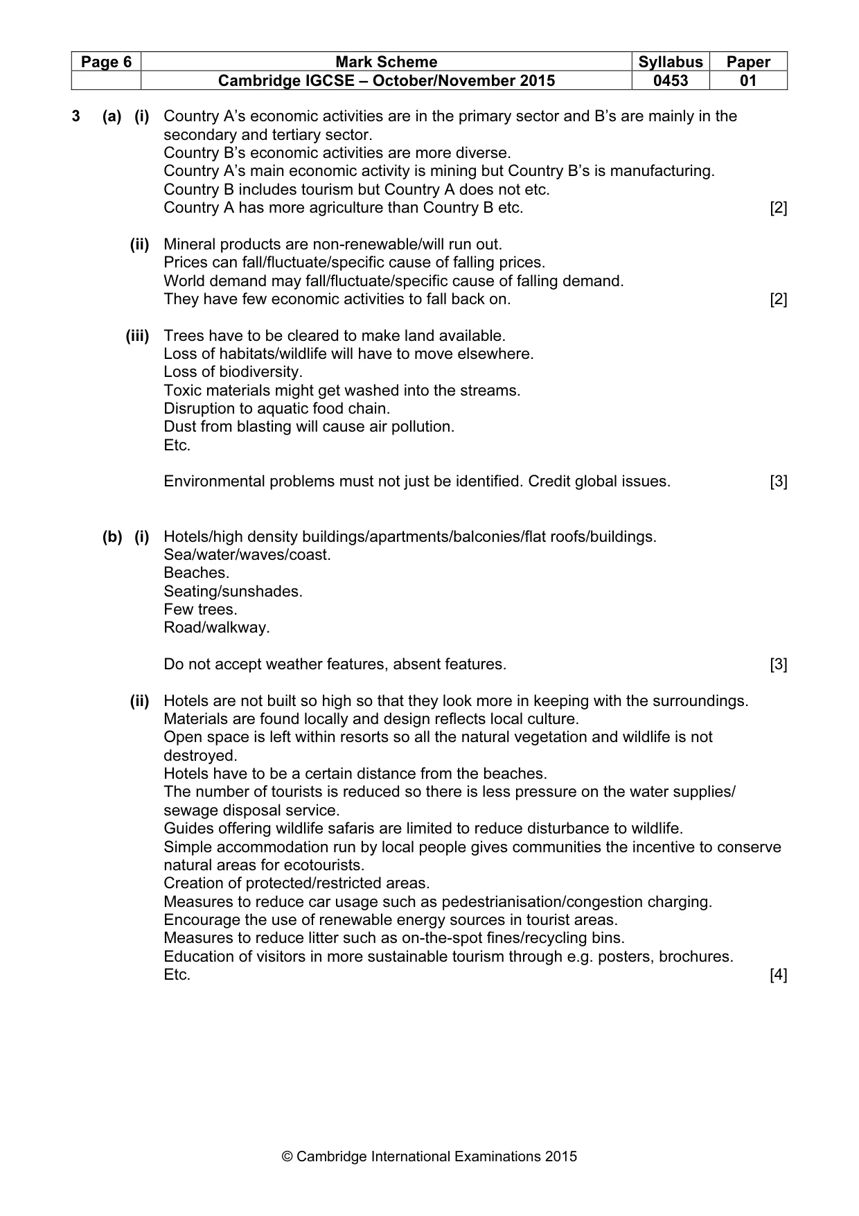 Mark scheme, page 6 of 9