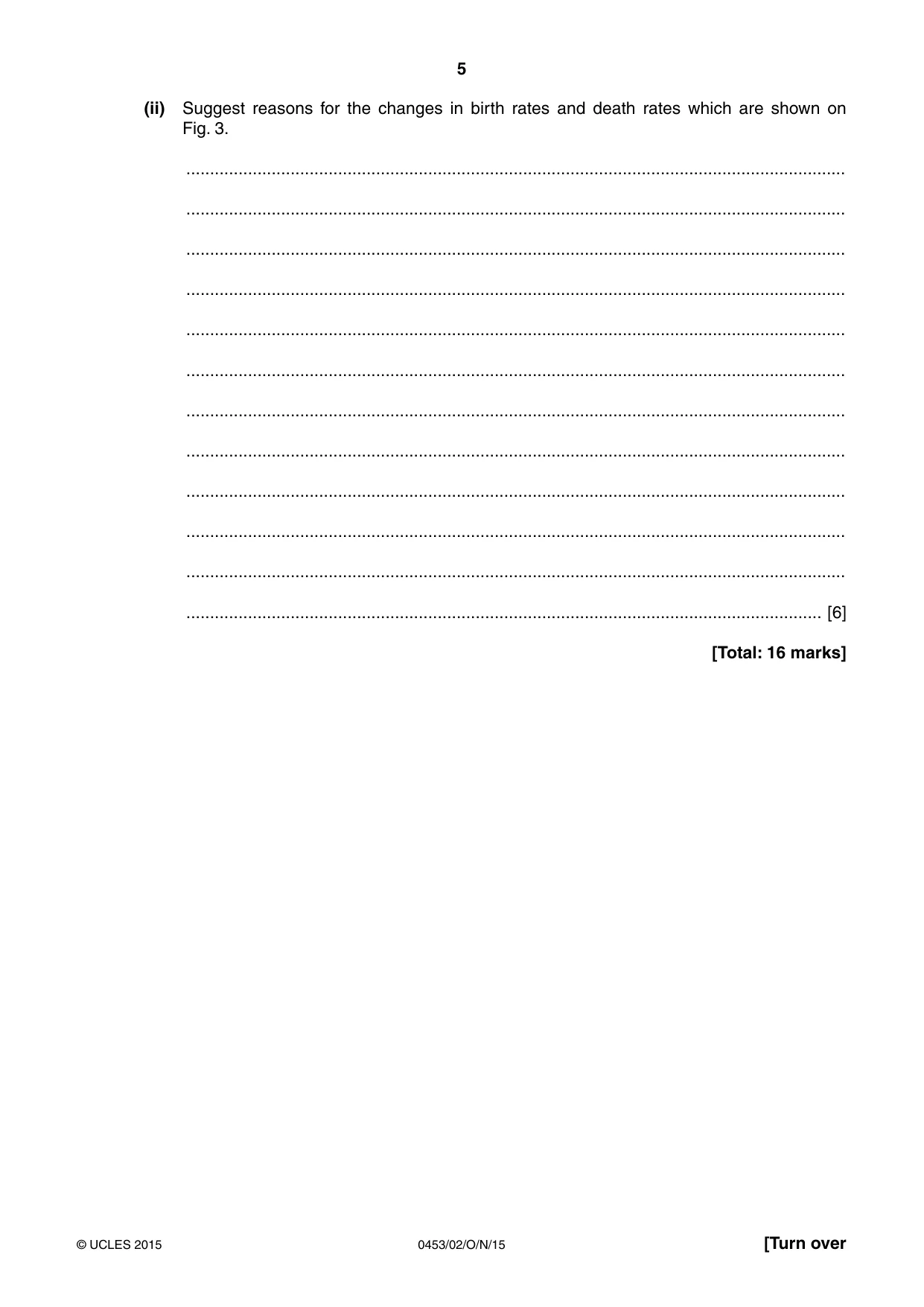 Cambridge IGCSE Development Studies 0453 2015 Oct/Nov Paper 2 · Variant 1 question paper, page 5 of 20