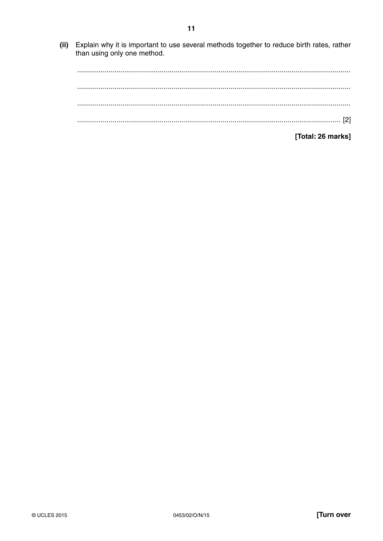 Cambridge IGCSE Development Studies 0453 2015 Oct/Nov Paper 2 · Variant 1 question paper, page 11 of 20