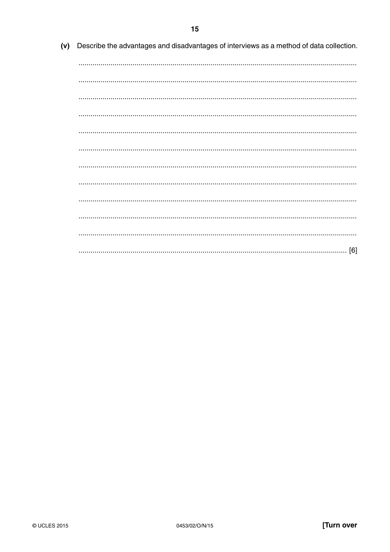 Cambridge IGCSE Development Studies 0453 2015 Oct/Nov Paper 2 · Variant 1 question paper, page 15 of 20