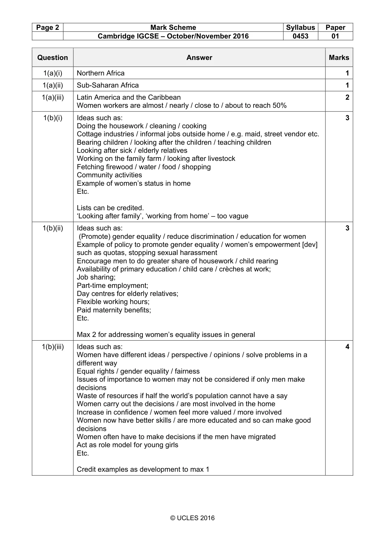 Mark scheme, page 2 of 11