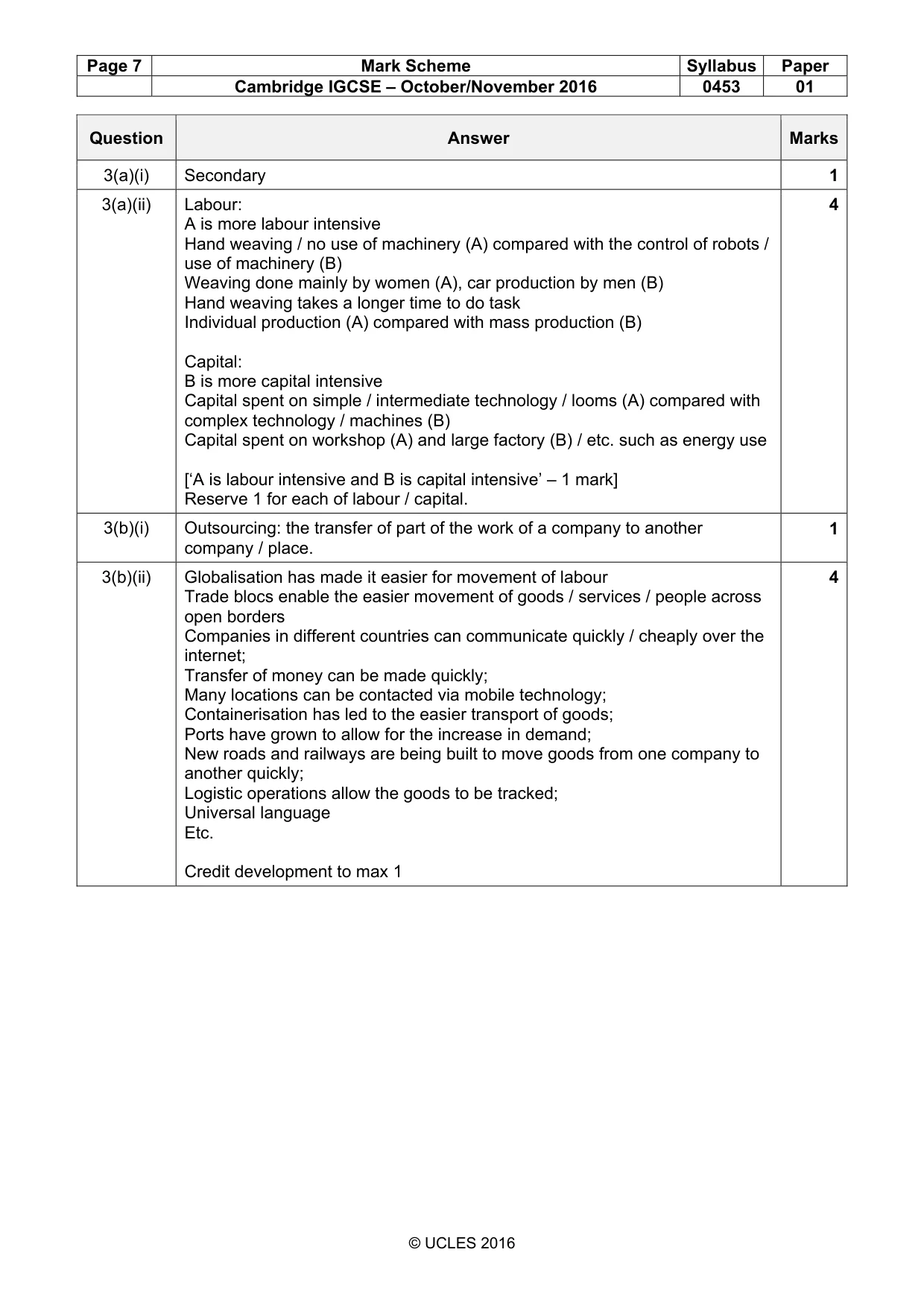 Mark scheme, page 7 of 11
