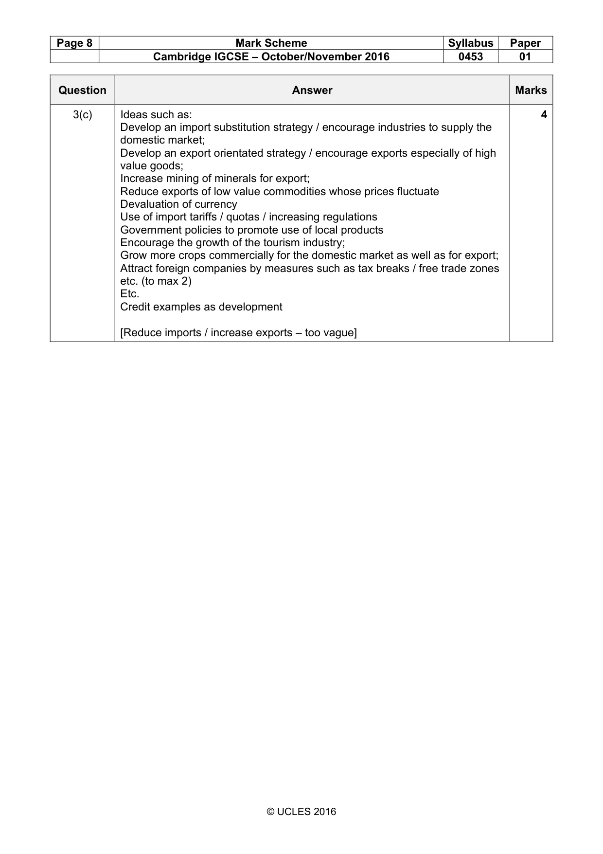 Mark scheme, page 8 of 11