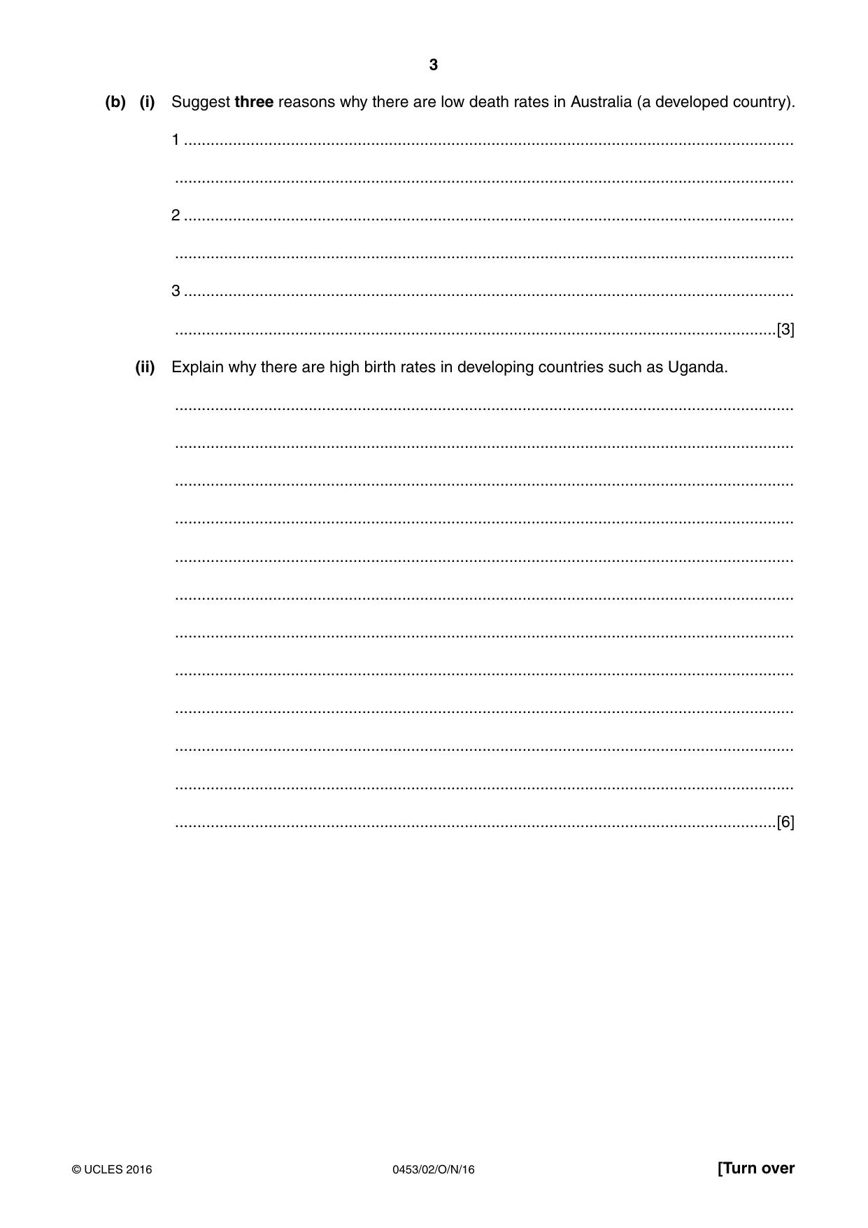 Cambridge IGCSE Development Studies 0453 2016 Oct/Nov Paper 2 · Variant 1 question paper, page 3 of 20