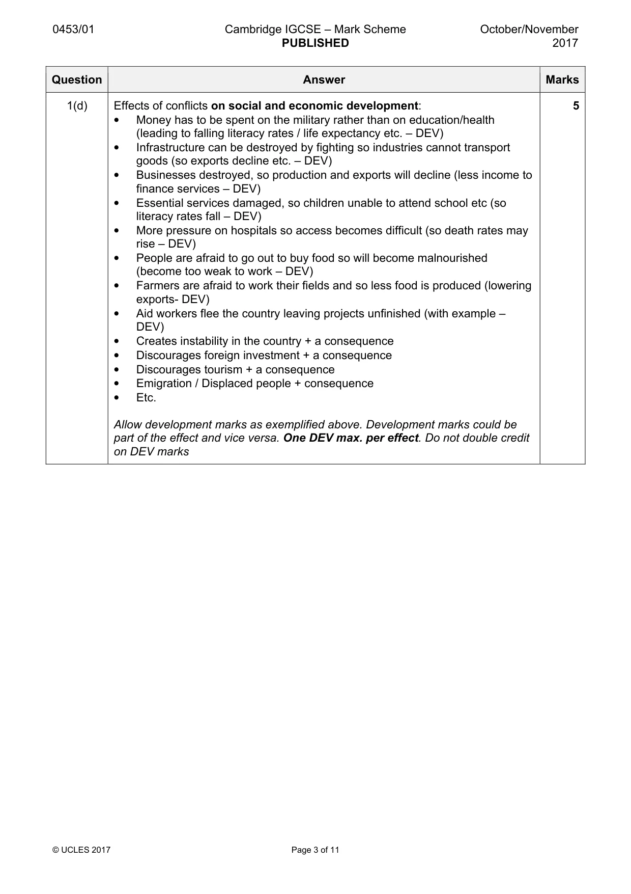 Mark scheme, page 3 of 11