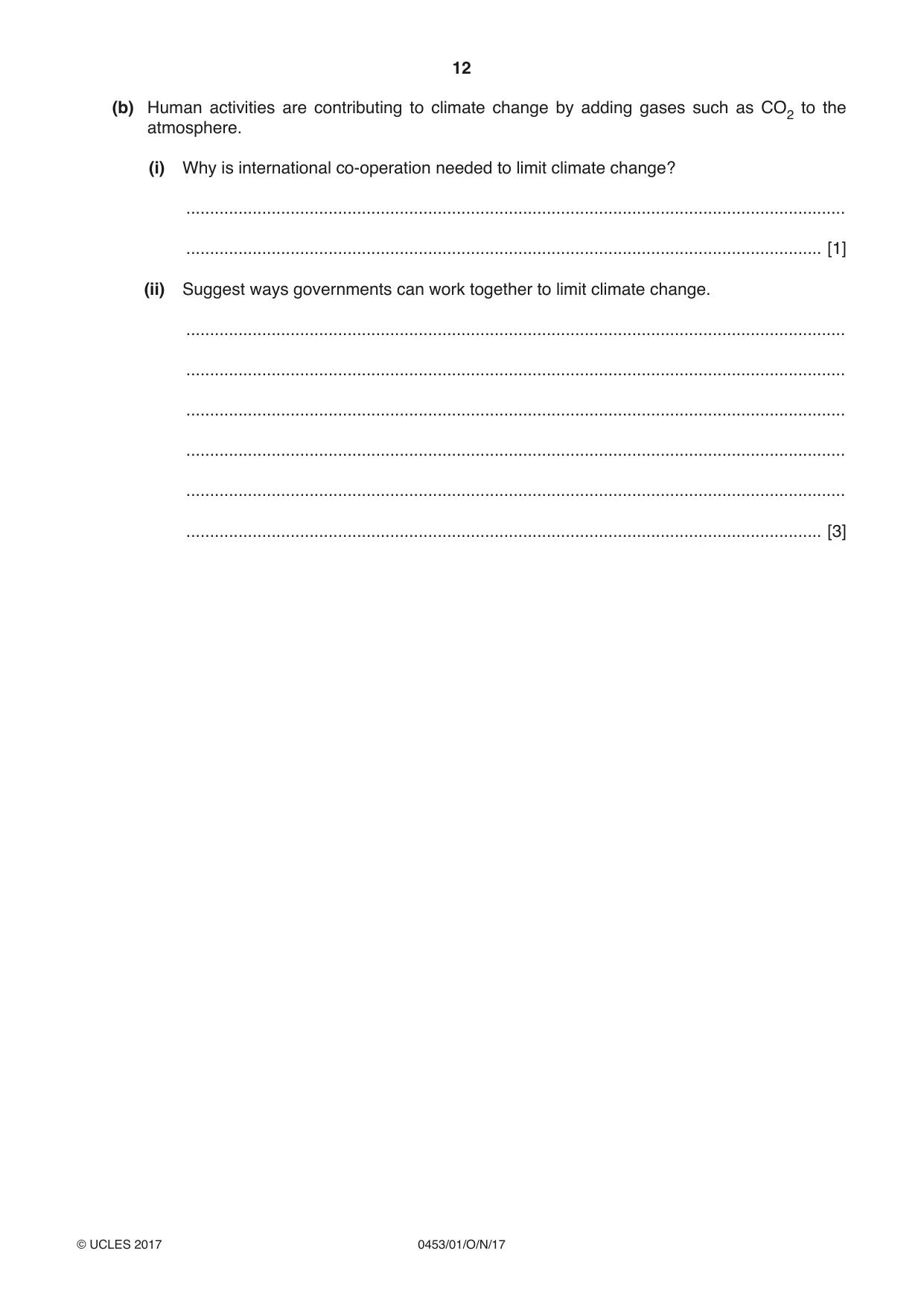 Cambridge IGCSE Development Studies 0453 2017 Oct/Nov Paper 1 · Variant 1 question paper, page 12 of 16