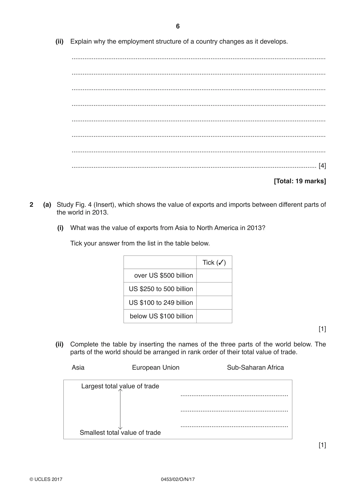 Cambridge IGCSE Development Studies 0453 2017 Oct/Nov Paper 2 · Variant 1 question paper, page 6 of 20