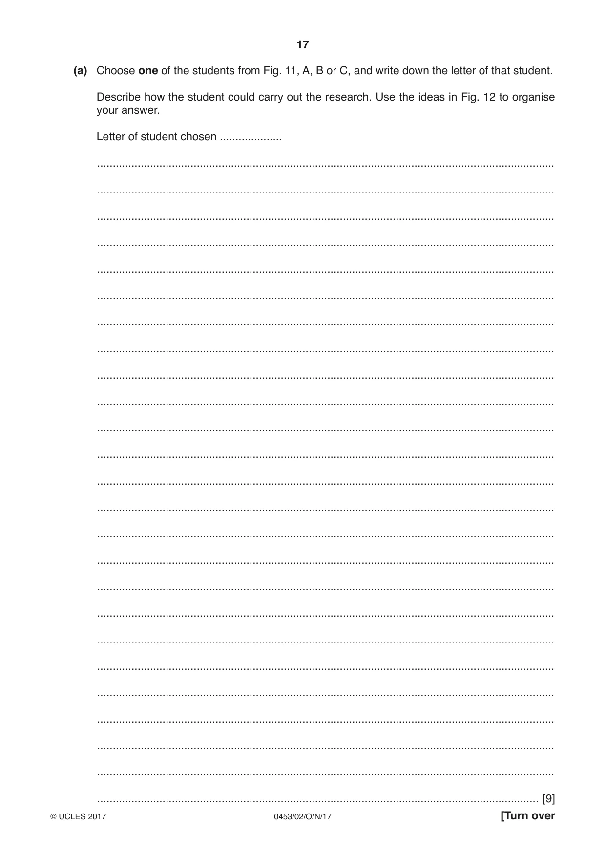 Cambridge IGCSE Development Studies 0453 2017 Oct/Nov Paper 2 · Variant 1 question paper, page 17 of 20