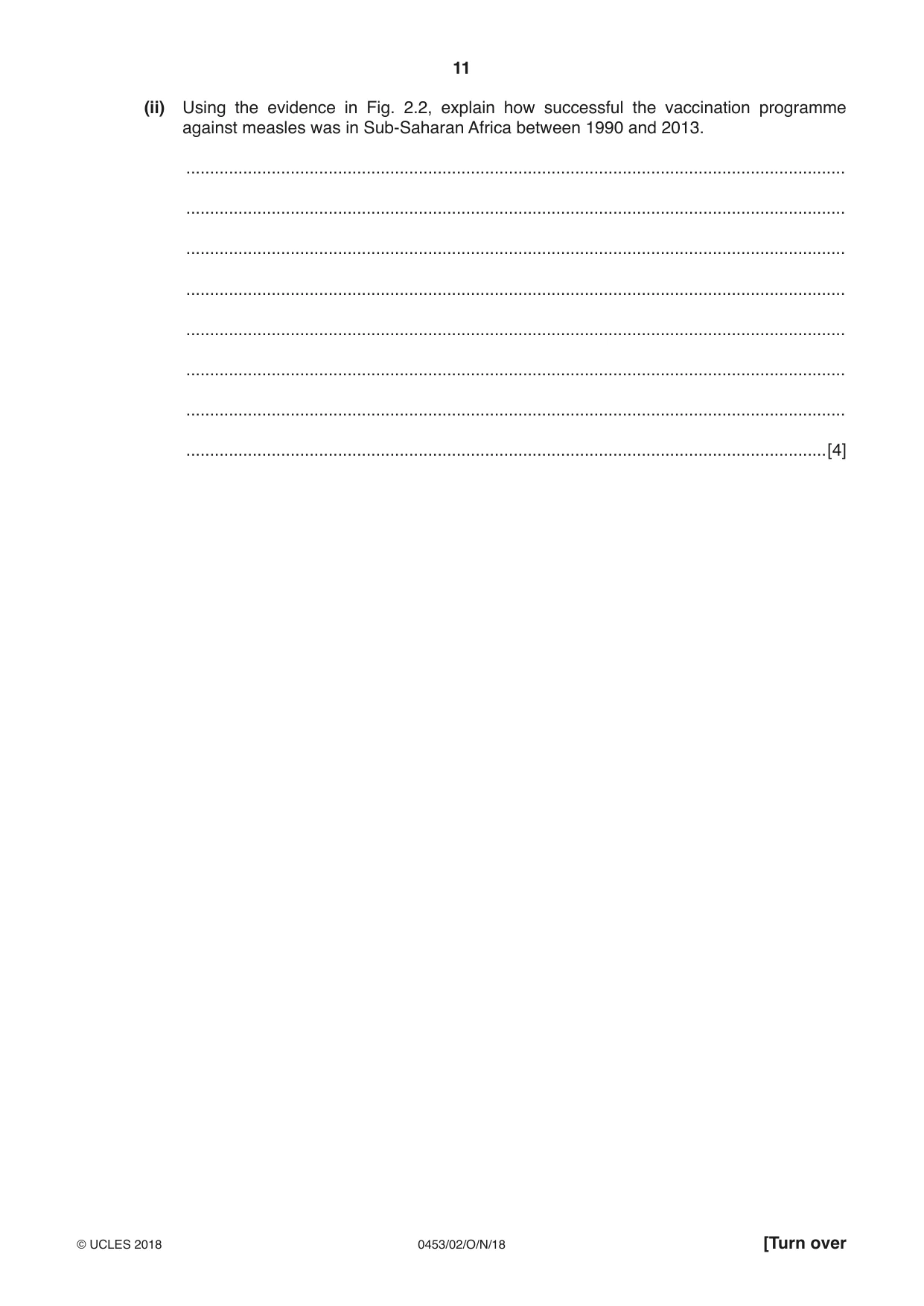 Cambridge IGCSE Development Studies 0453 2018 Oct/Nov Paper 2 · Variant 0 question paper, page 11 of 20