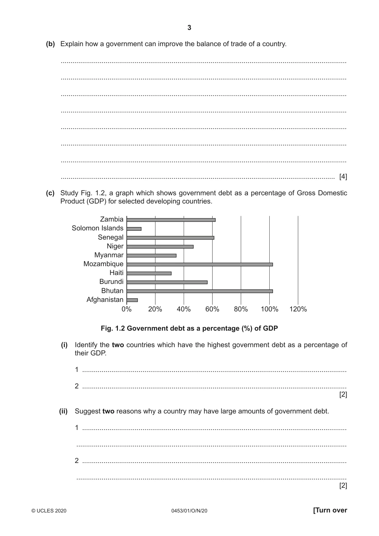 Cambridge IGCSE Development Studies 0453 2020 Oct/Nov Paper 1 · Variant 0 question paper, page 3 of 20