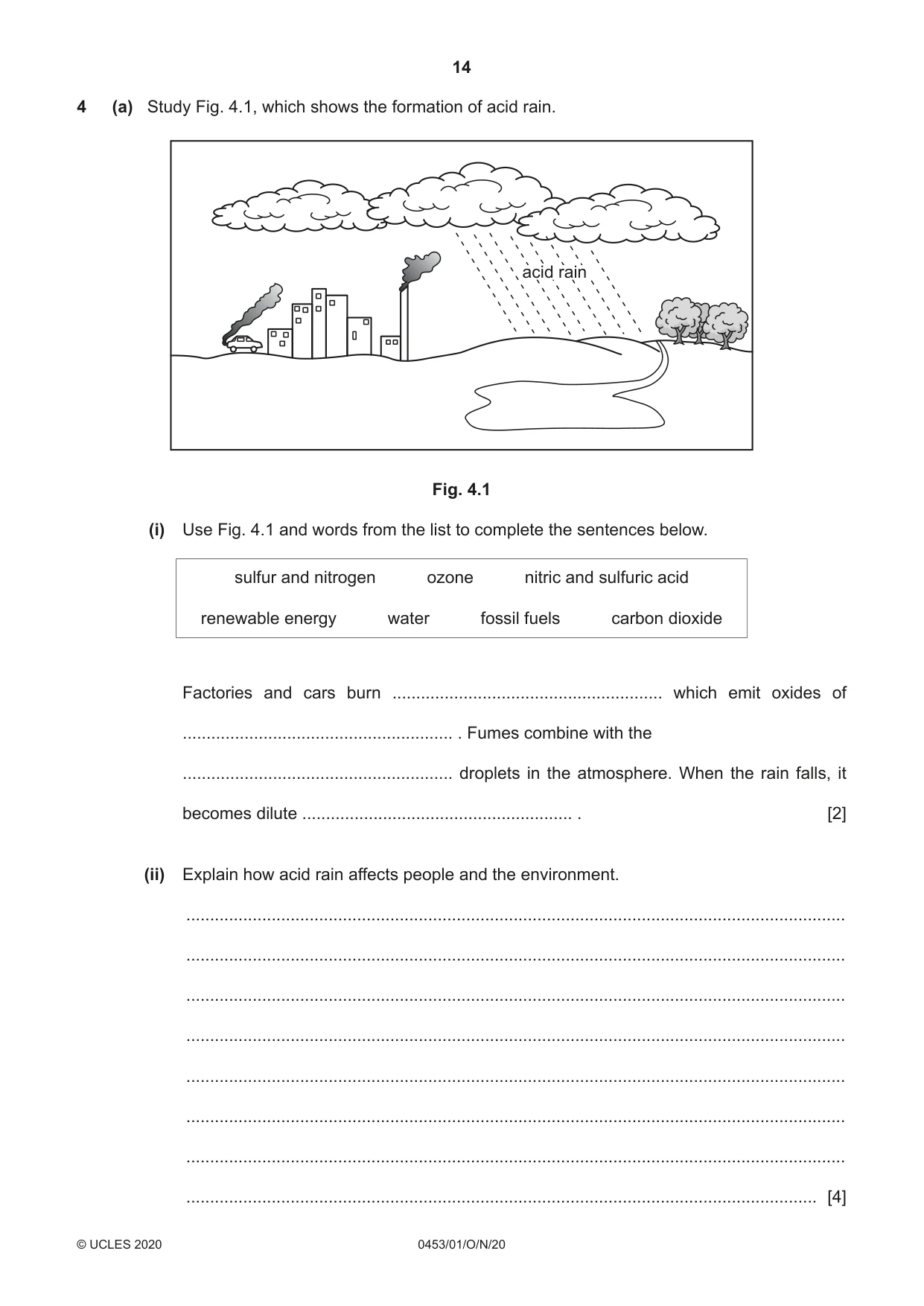 Cambridge IGCSE Development Studies 0453 2020 Oct/Nov Paper 1 · Variant 0 question paper, page 14 of 20