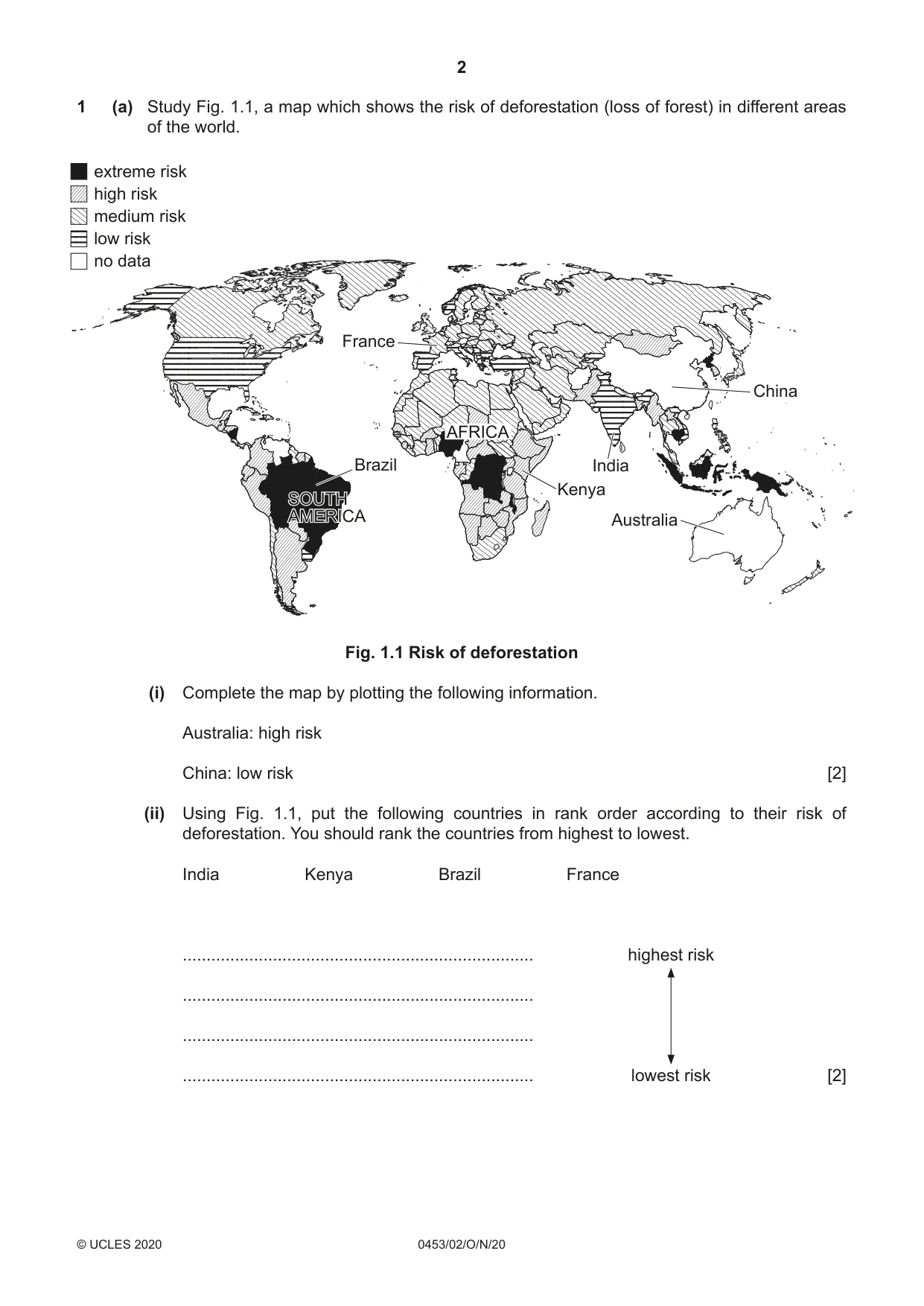 Cambridge IGCSE Development Studies 0453 2020 Oct/Nov Paper 2 · Variant 0 question paper, page 2 of 20