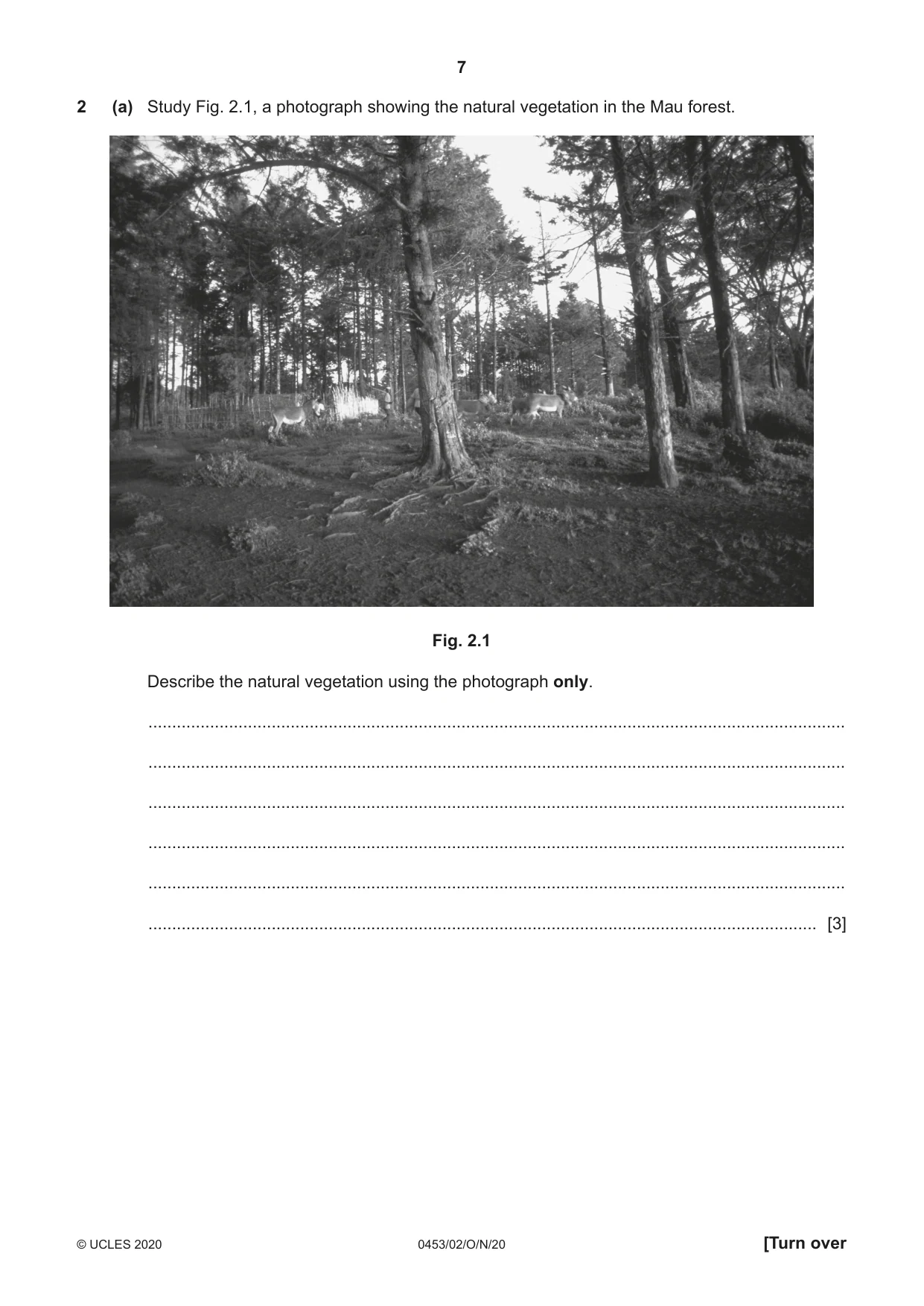 Cambridge IGCSE Development Studies 0453 2020 Oct/Nov Paper 2 · Variant 0 question paper, page 7 of 20