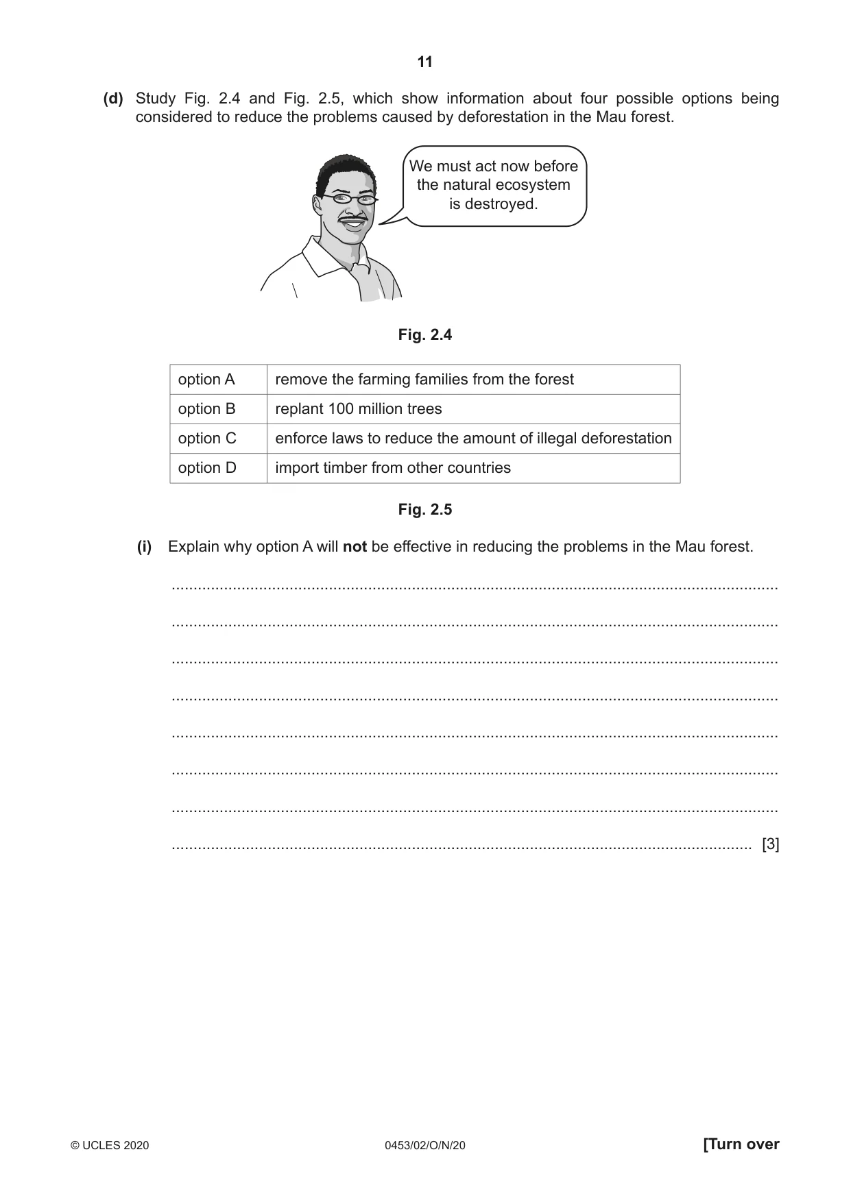Cambridge IGCSE Development Studies 0453 2020 Oct/Nov Paper 2 · Variant 0 question paper, page 11 of 20