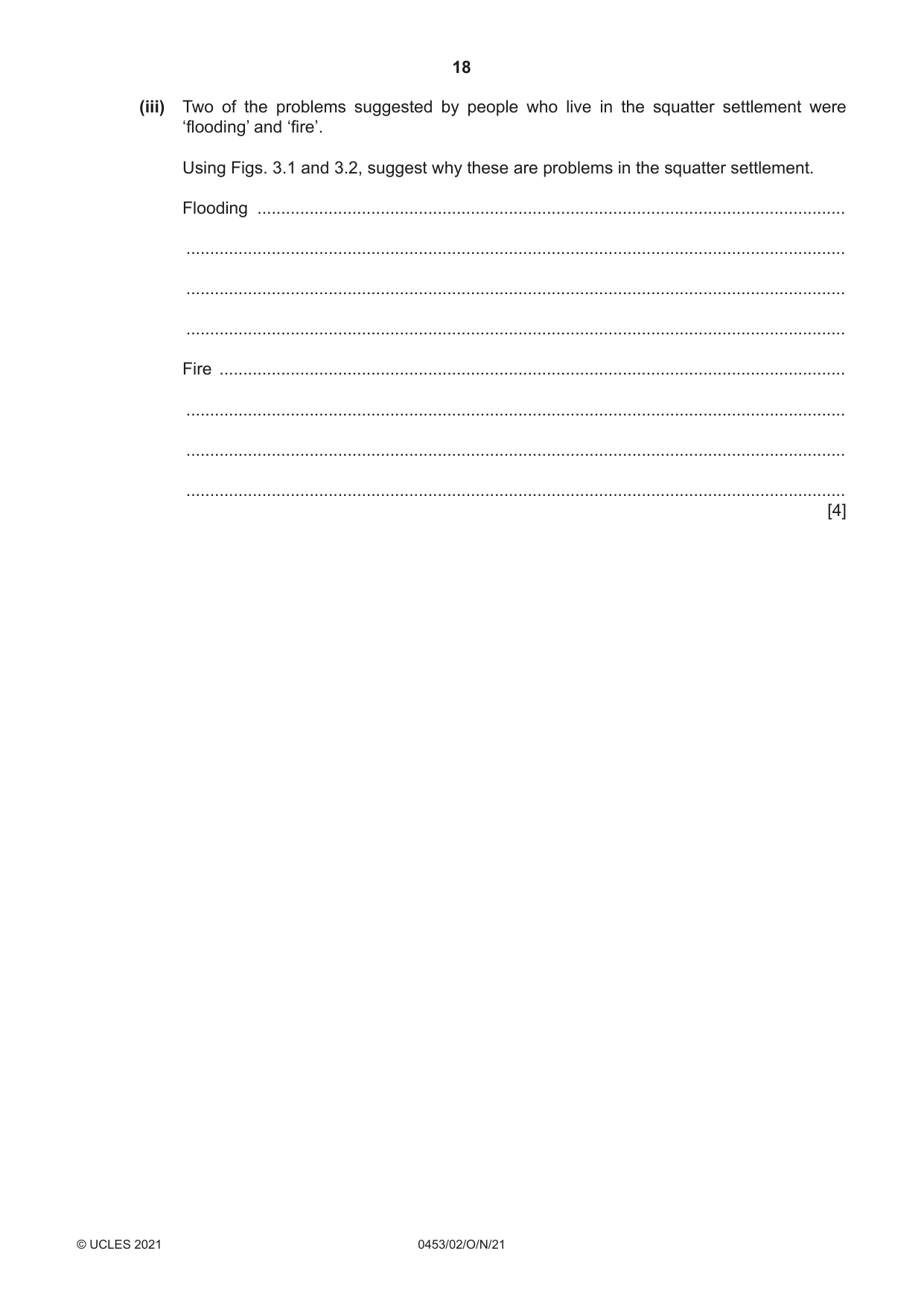 Cambridge IGCSE Development Studies 0453 2021 Oct/Nov Paper 2 · Variant 0 question paper, page 18 of 20