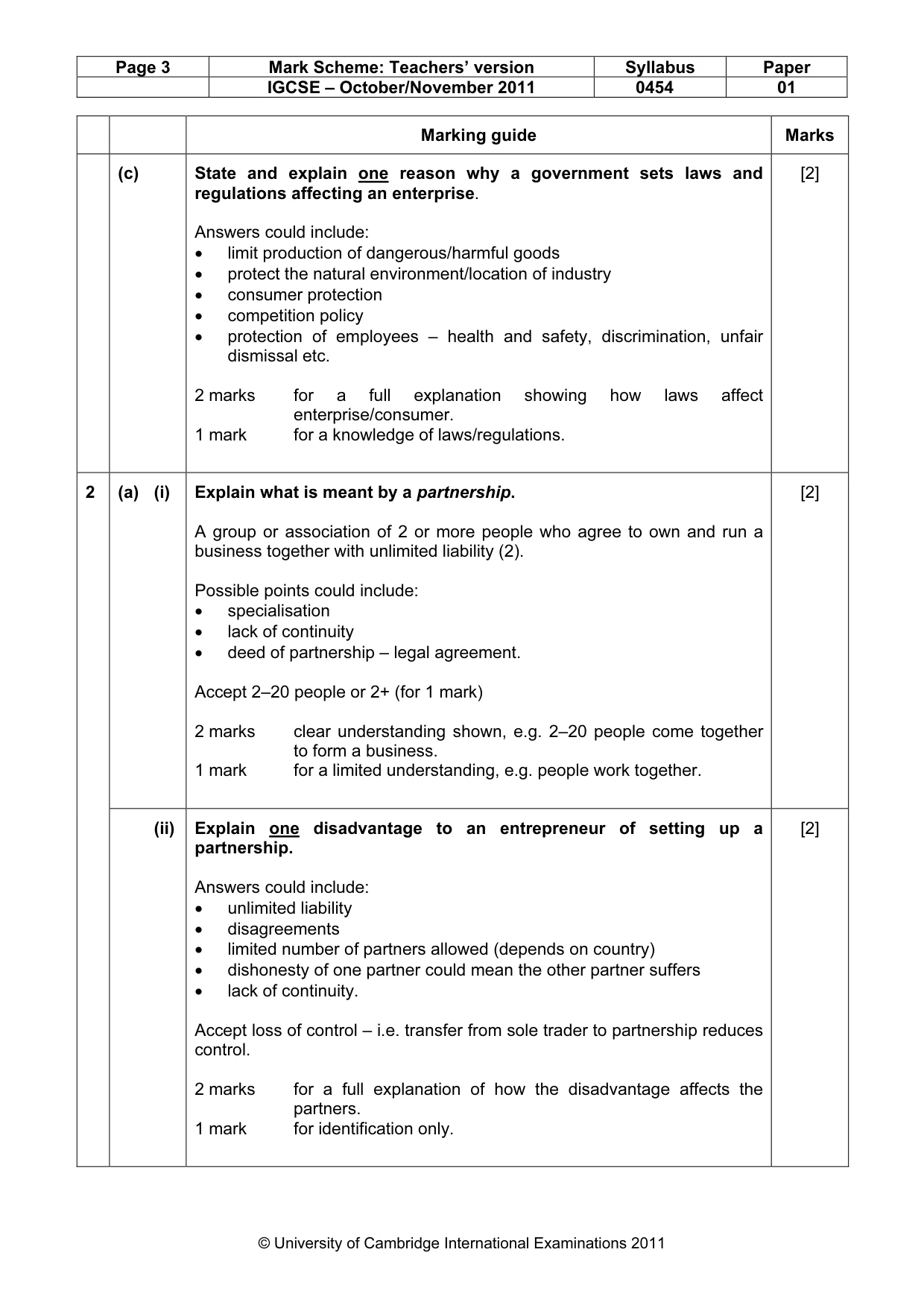 Mark scheme, page 3 of 12