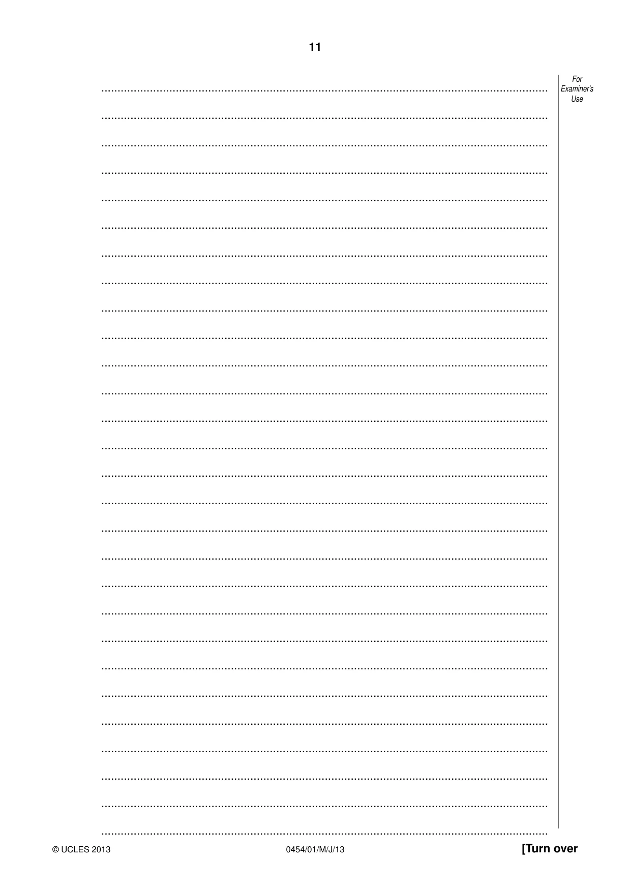 Cambridge IGCSE Enterprise 0454 2013 May/June Paper 1 · Variant 0 question paper, page 11 of 16