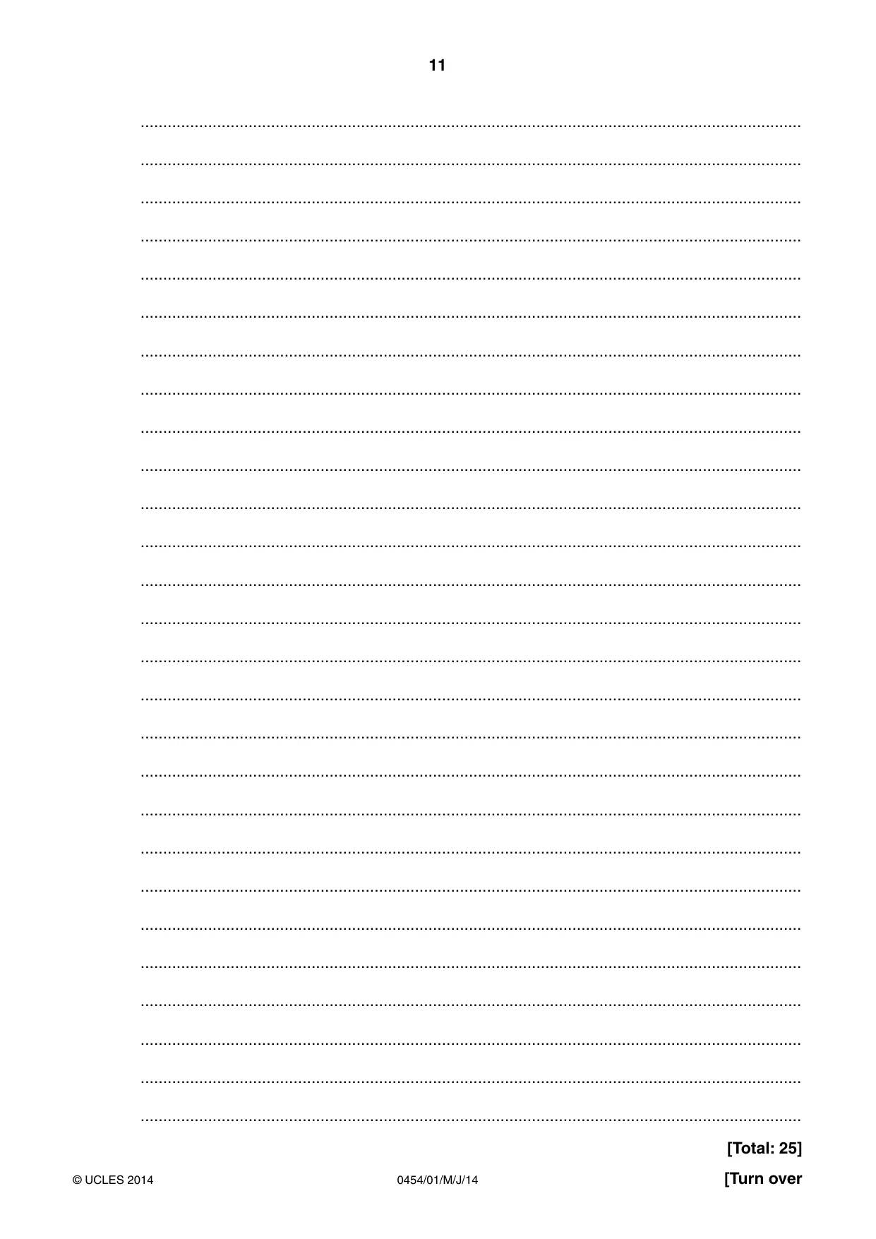 Cambridge IGCSE Enterprise 0454 2014 May/June Paper 1 · Variant 1 question paper, page 11 of 16