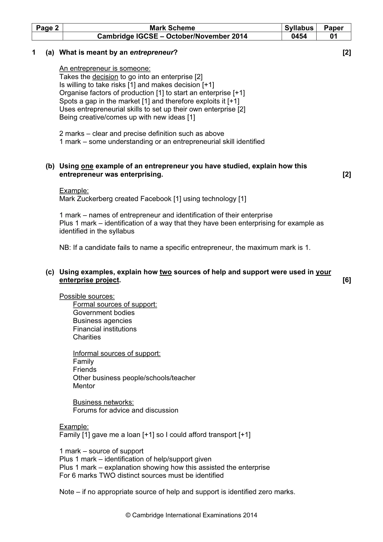Mark scheme, page 2 of 10