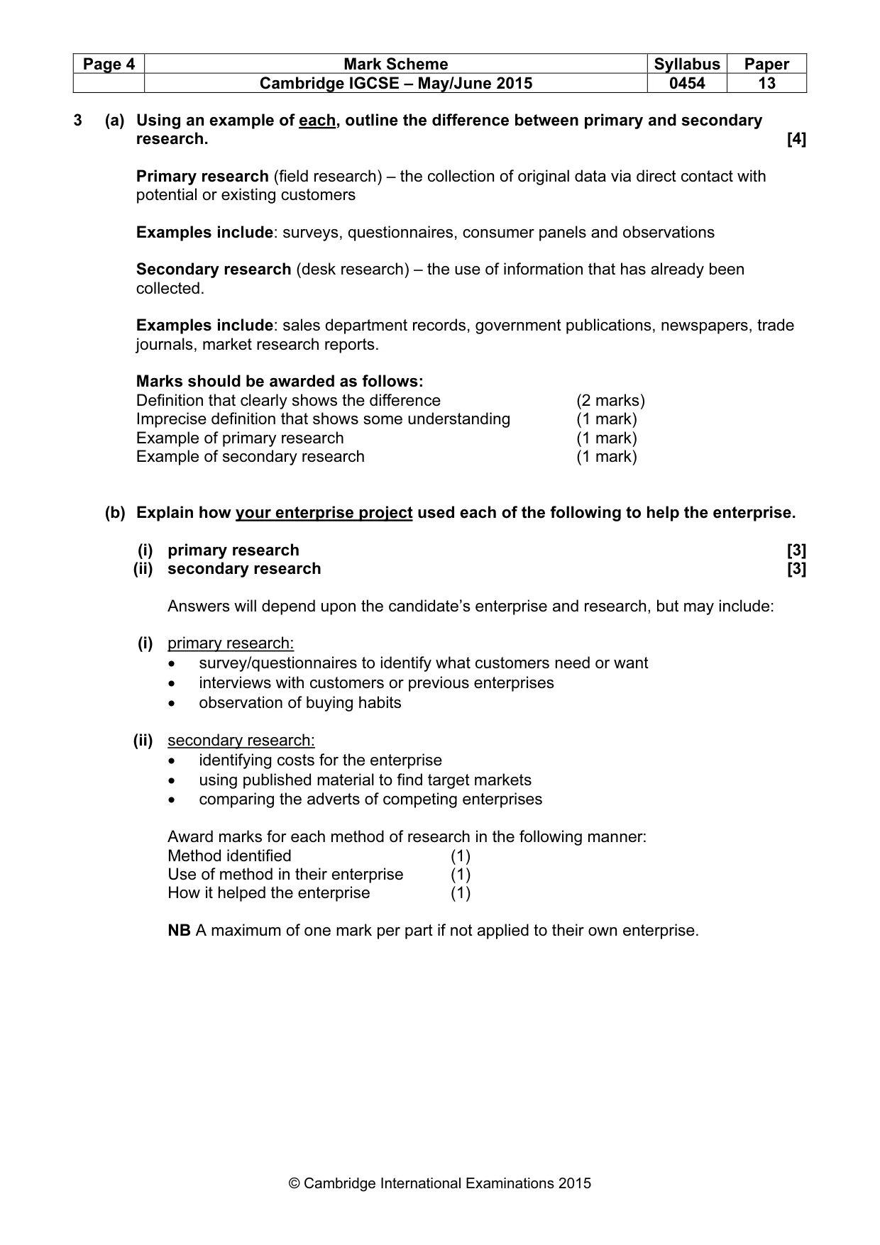 Mark scheme, page 4 of 10