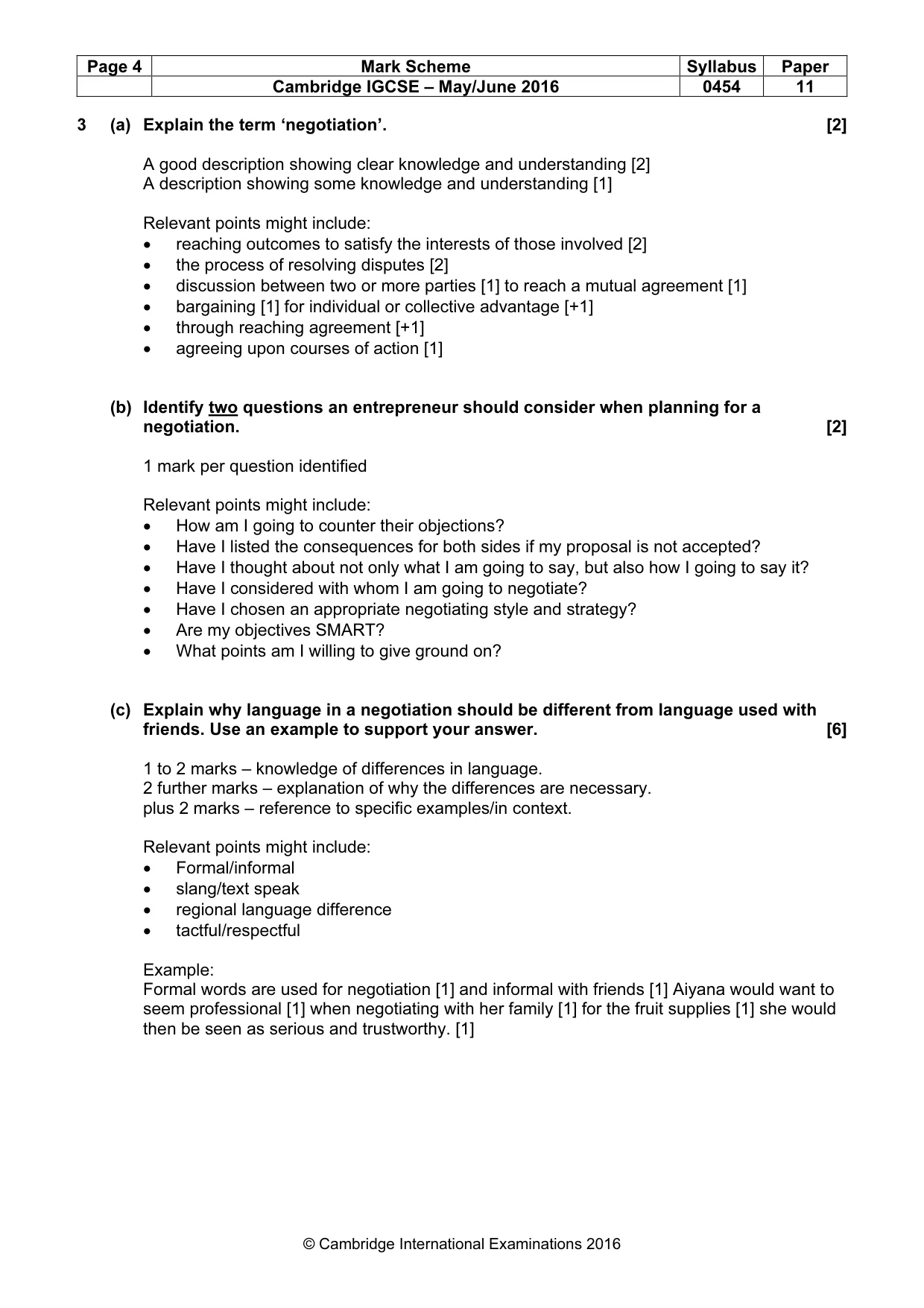 Mark scheme, page 4 of 11