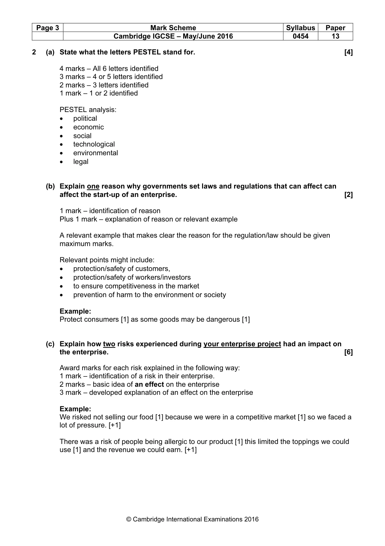 Mark scheme, page 3 of 11